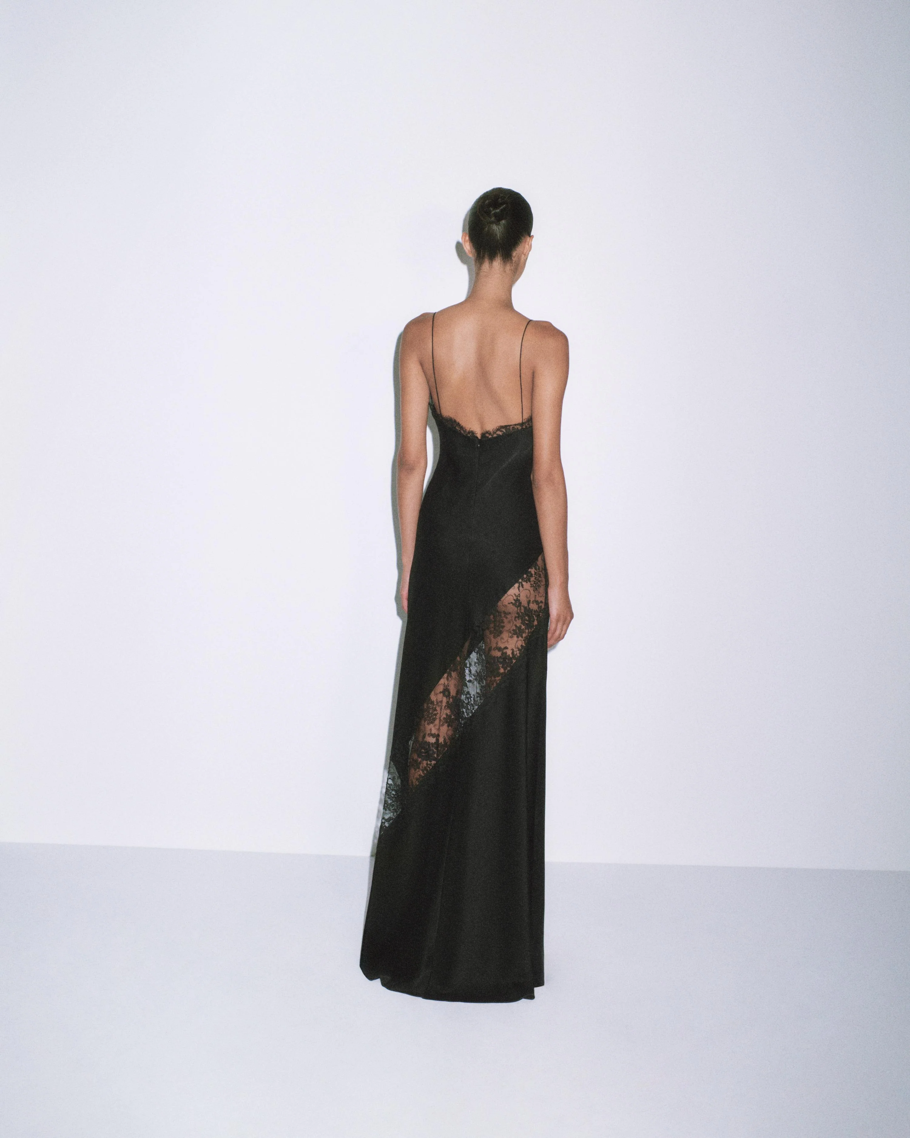 Bias Slip Gown in Satin Crepe - Image 3