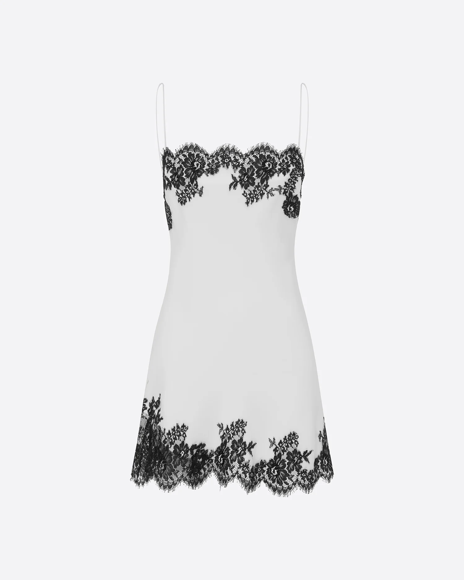 Bias Slip Mini Dress in Satin Crepe - Image 3