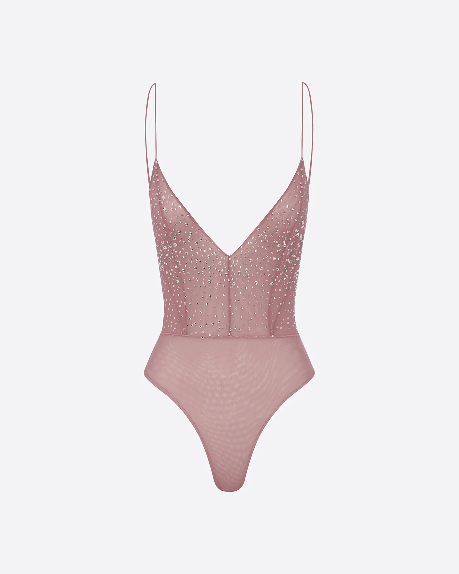 Bikini Bodysuit in Crystal Mesh - Image 3