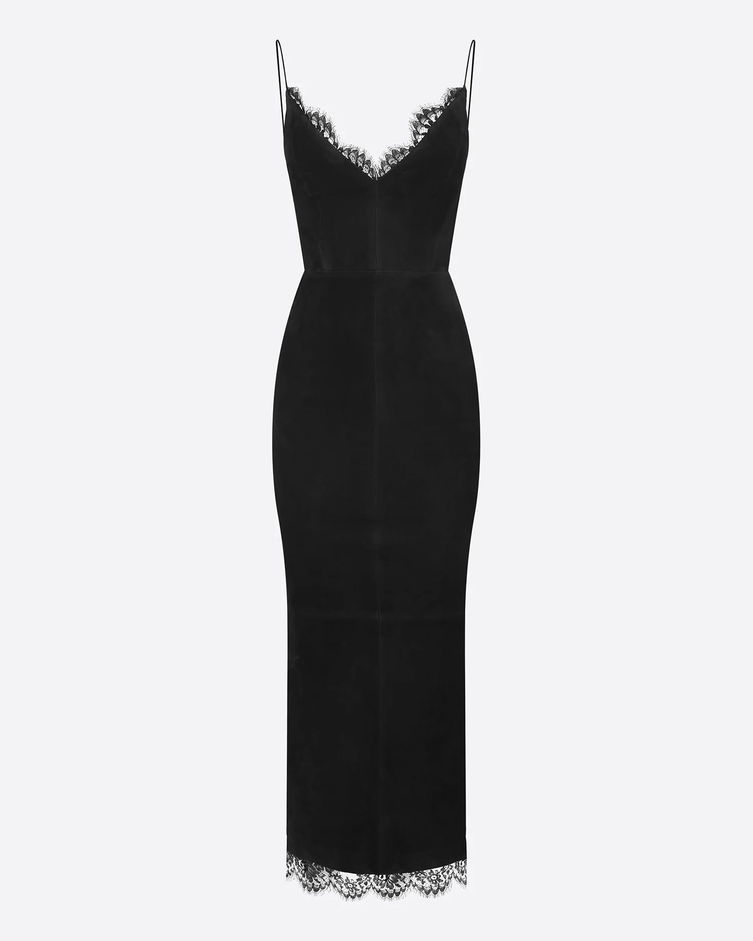 Bikini Dress in Suede with Lace Trim - Image 3