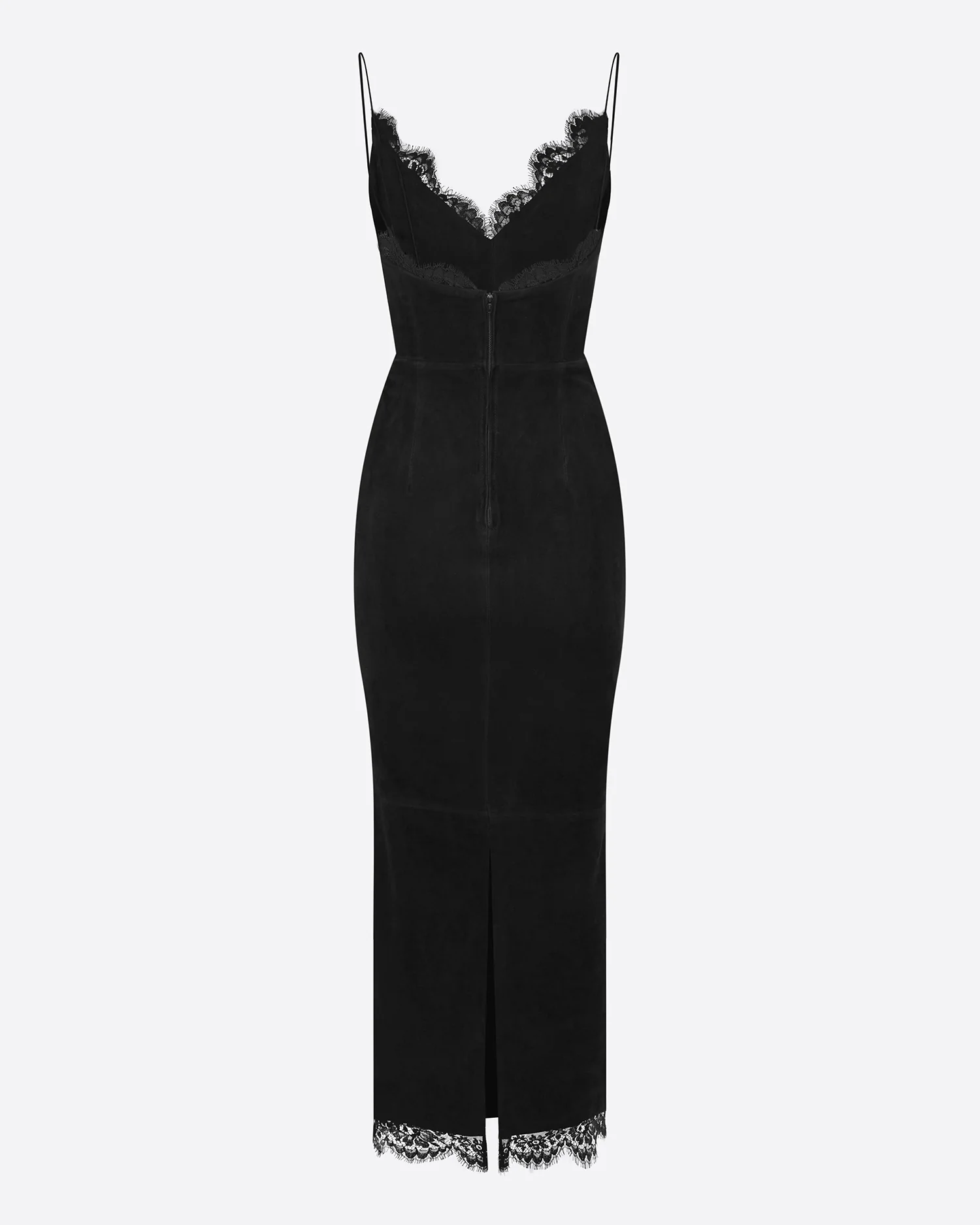 Bikini Dress in Suede with Lace Trim - Image 4