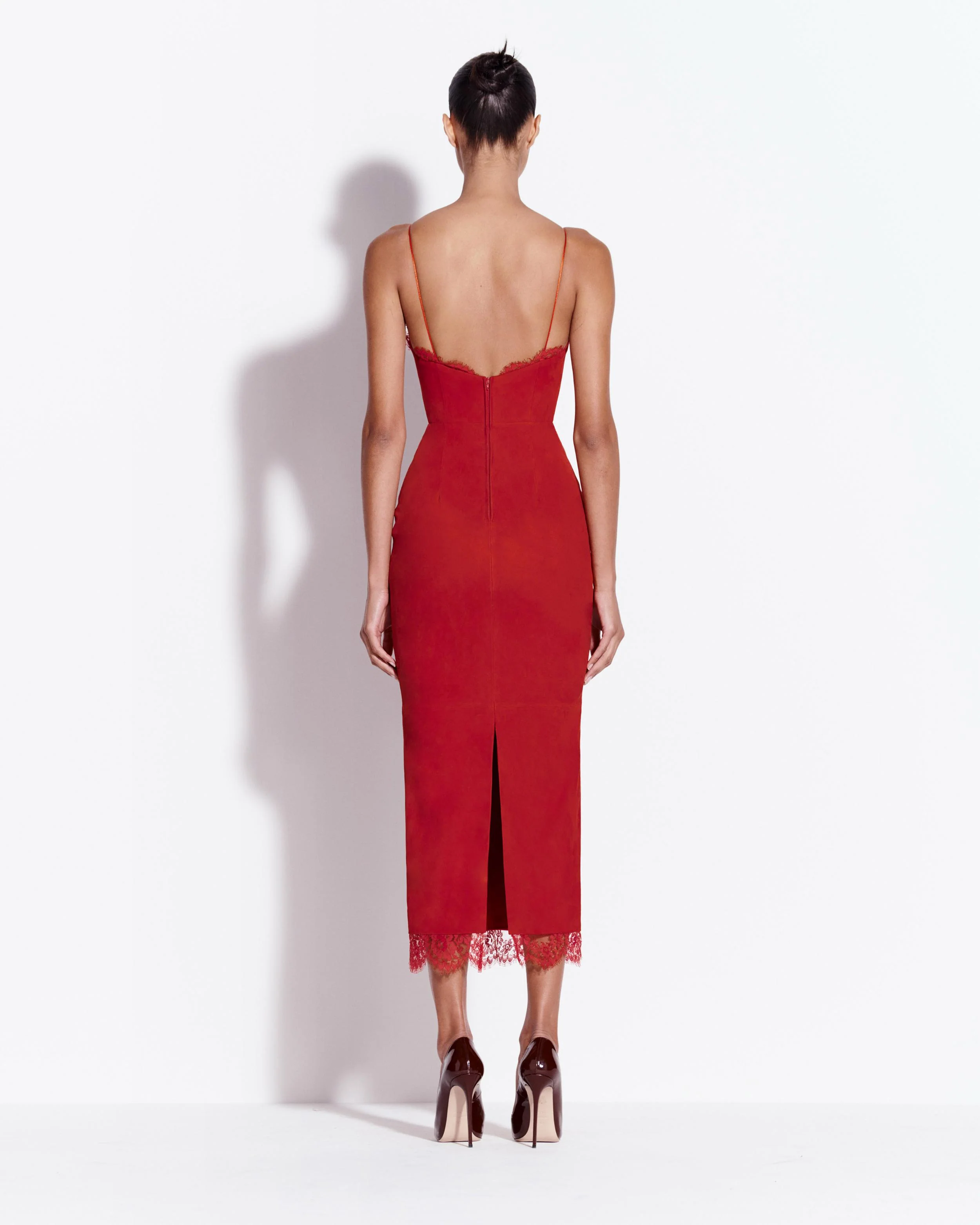 Bikini Dress in Suede with Lace Trim - Image 2