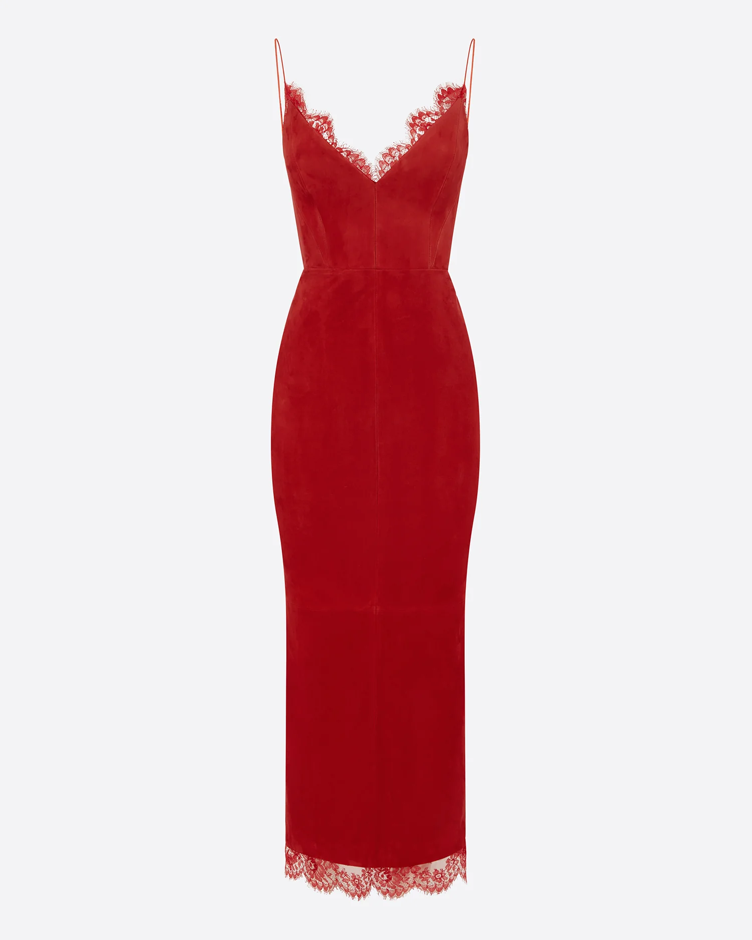 Bikini Dress in Suede with Lace Trim - Image 3