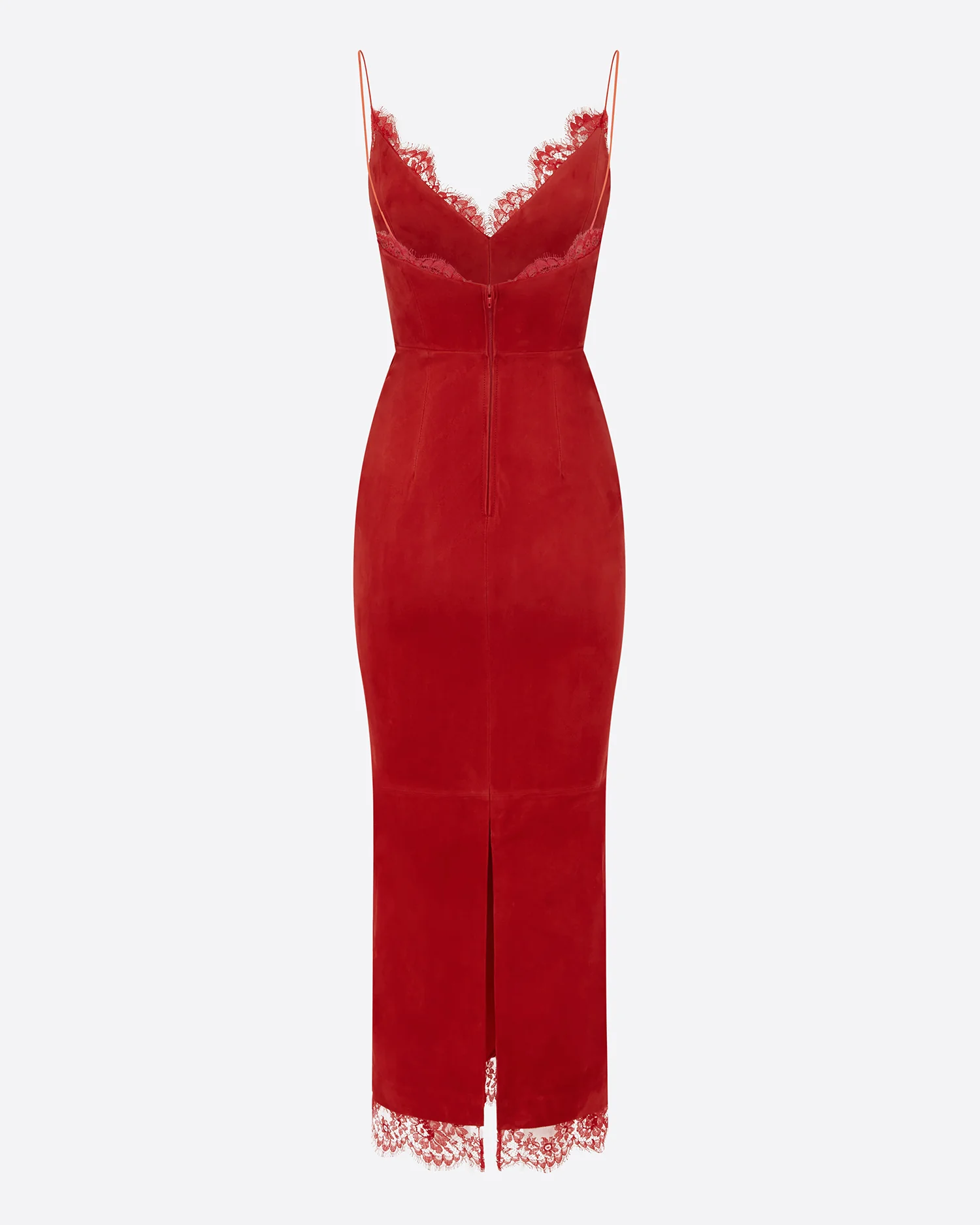 Bikini Dress in Suede with Lace Trim - Image 4
