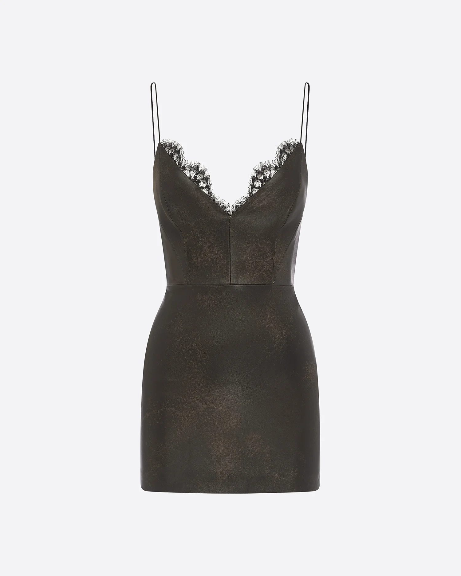 Bikini Mini Dress in Leather - Image 4