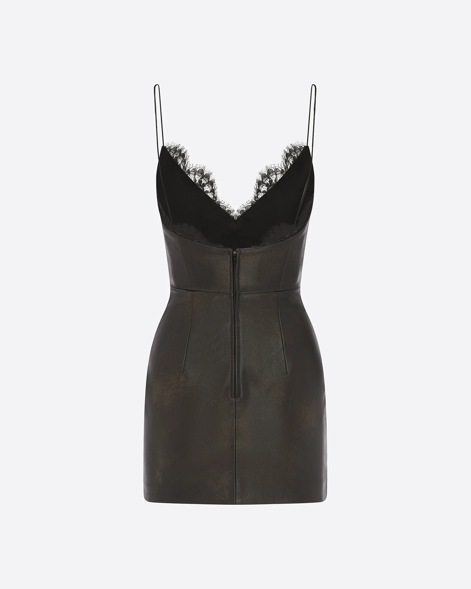 Bikini Mini Dress in Leather - Image 5