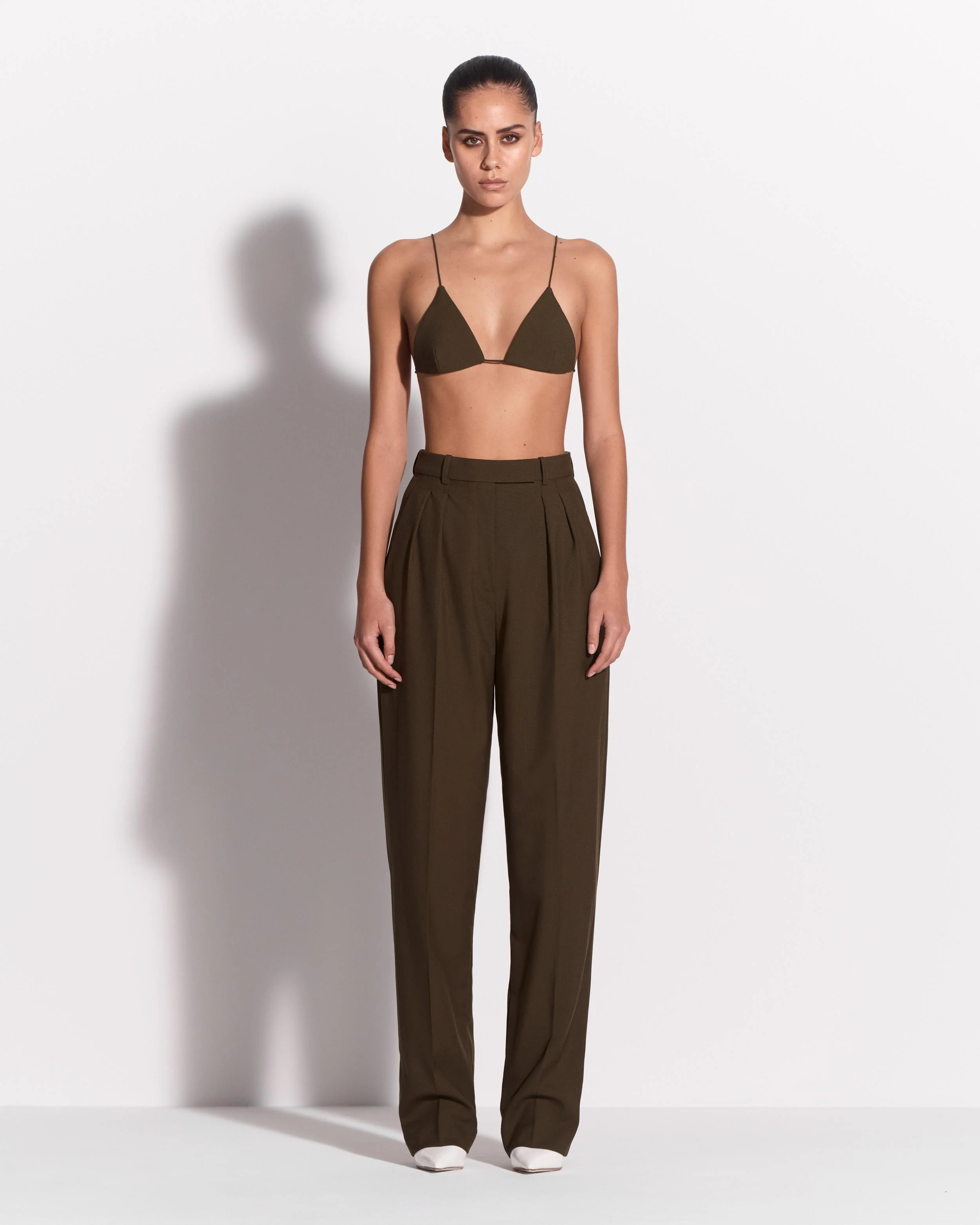 Bikini Top in Wool Suiting