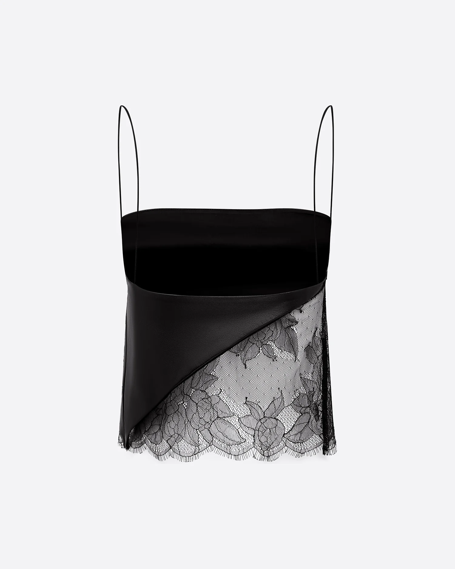 Camisole Top in Leather & Lace - Image 5