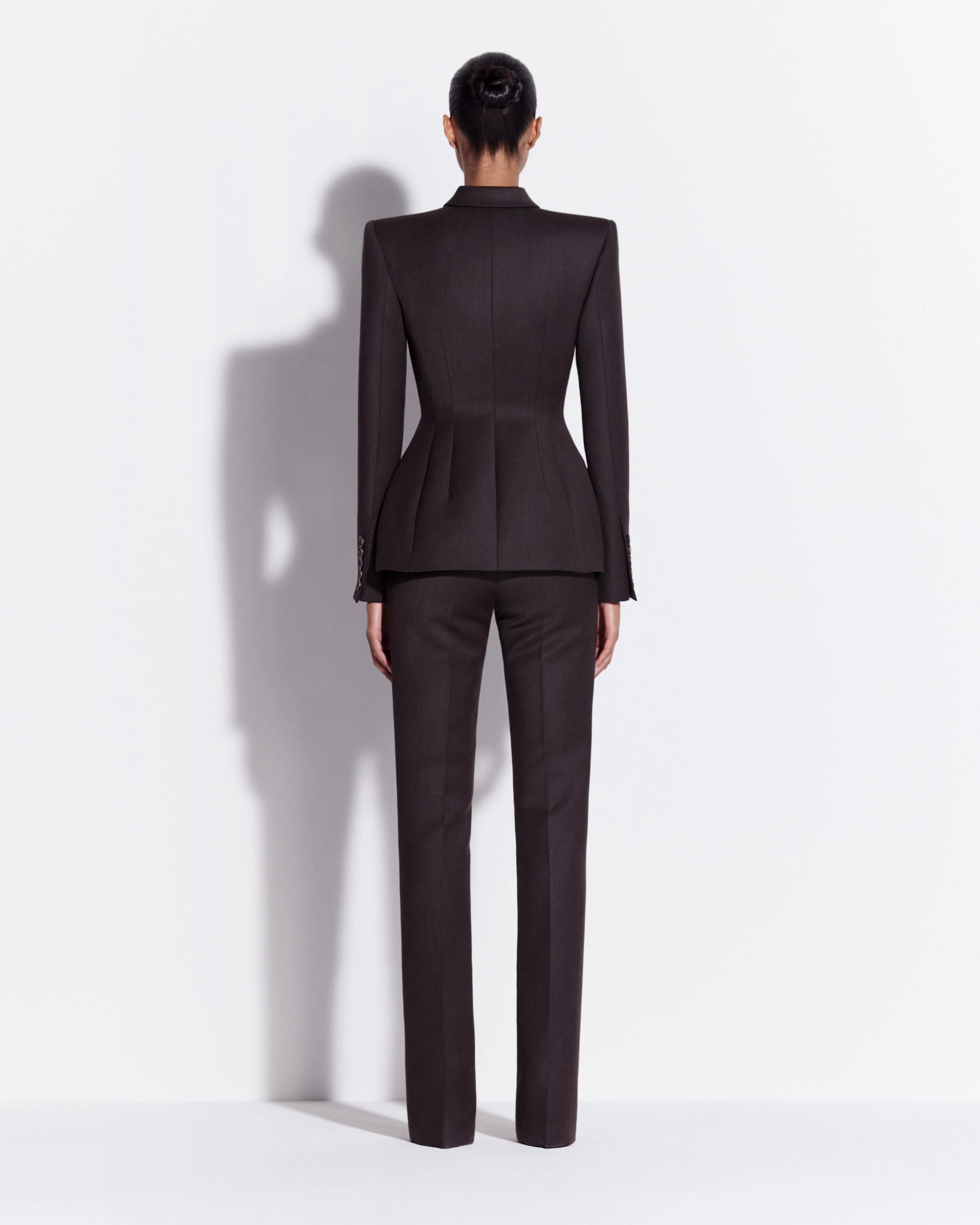 Double Breasted Blazer in Wool Suiting - Image 3