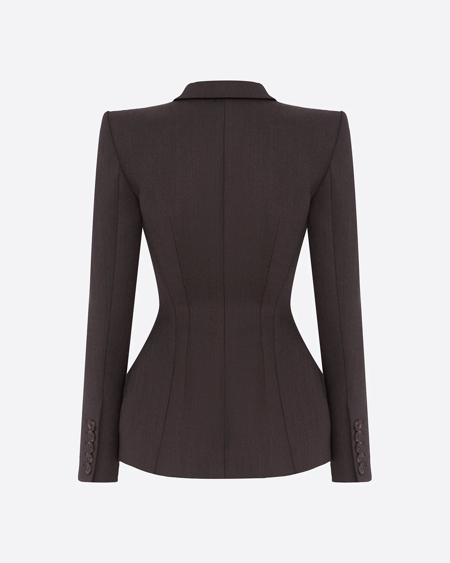 Double Breasted Blazer in Wool Suiting - Image 5