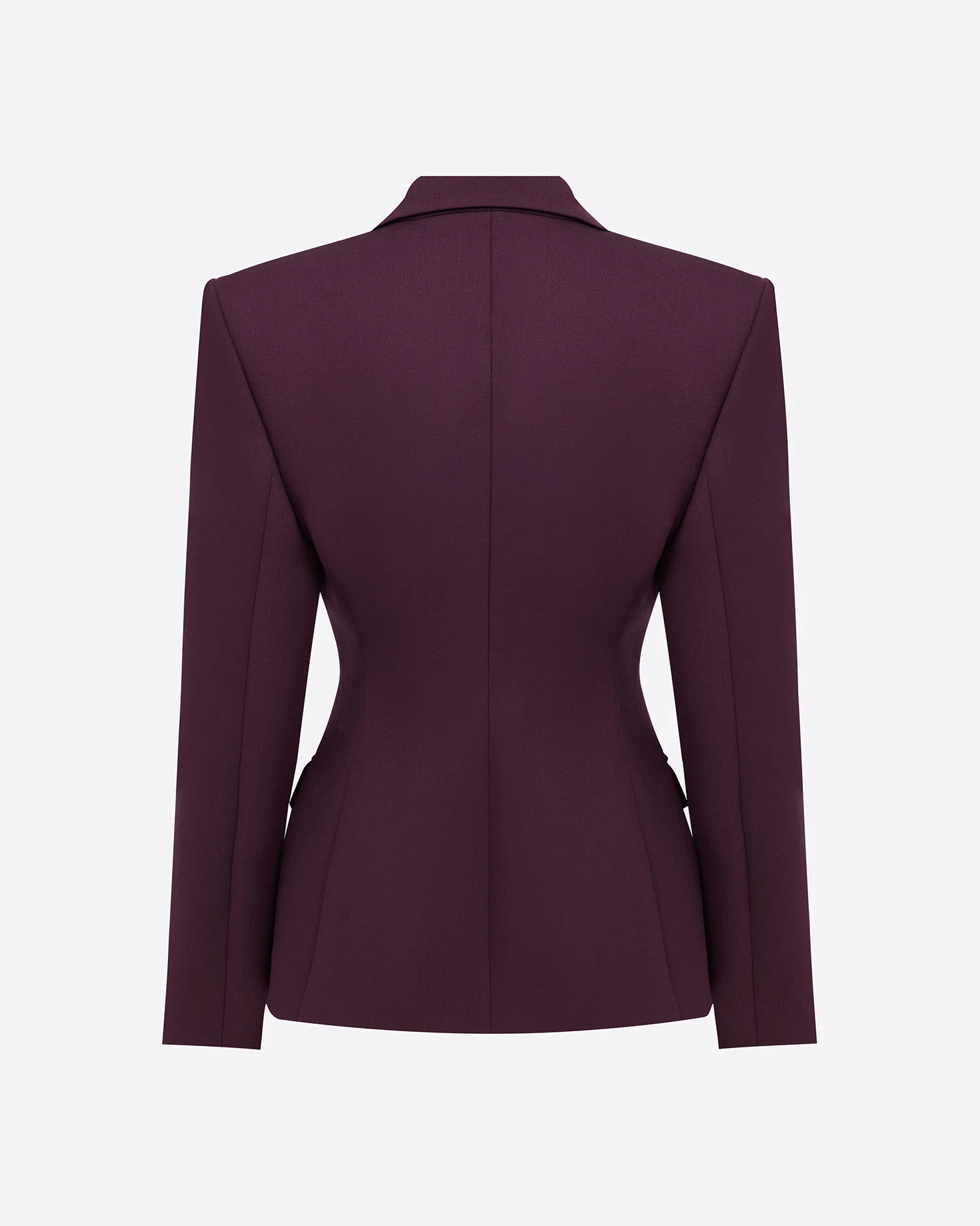 Double Breasted Contour Blazer in Wool Suiting - Image 4