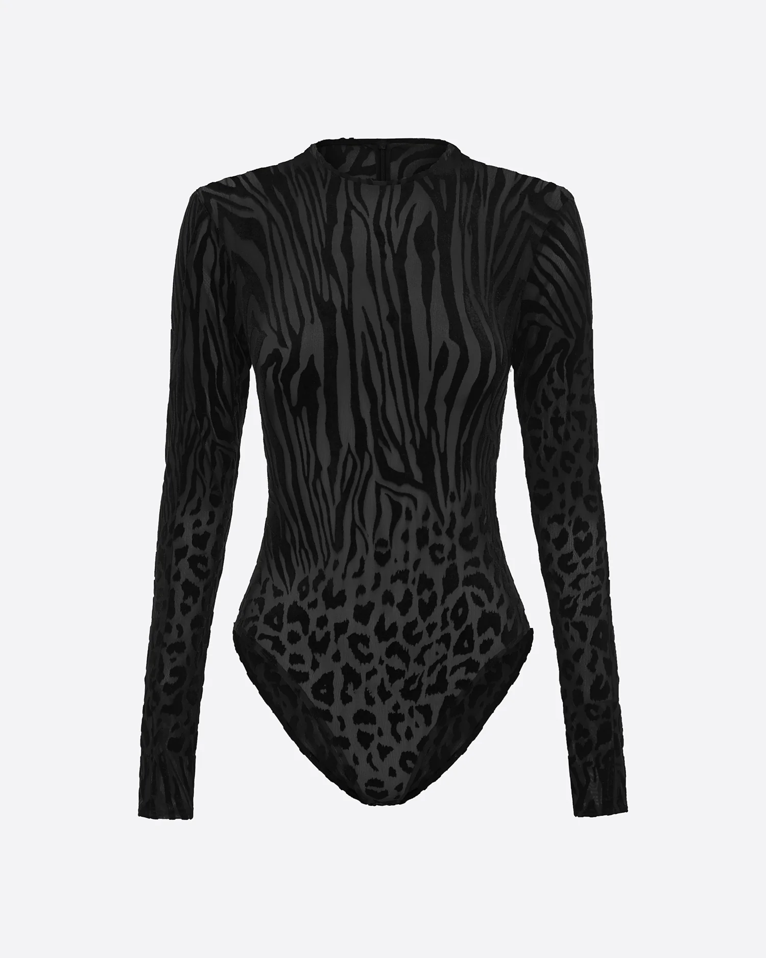 Long Sleeve Bodysuit in Burnout - Image 3