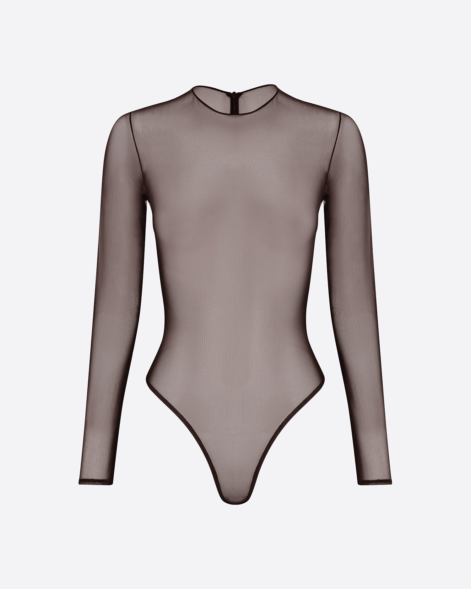Long Sleeve Bodysuit in Fine Mesh - Image 3