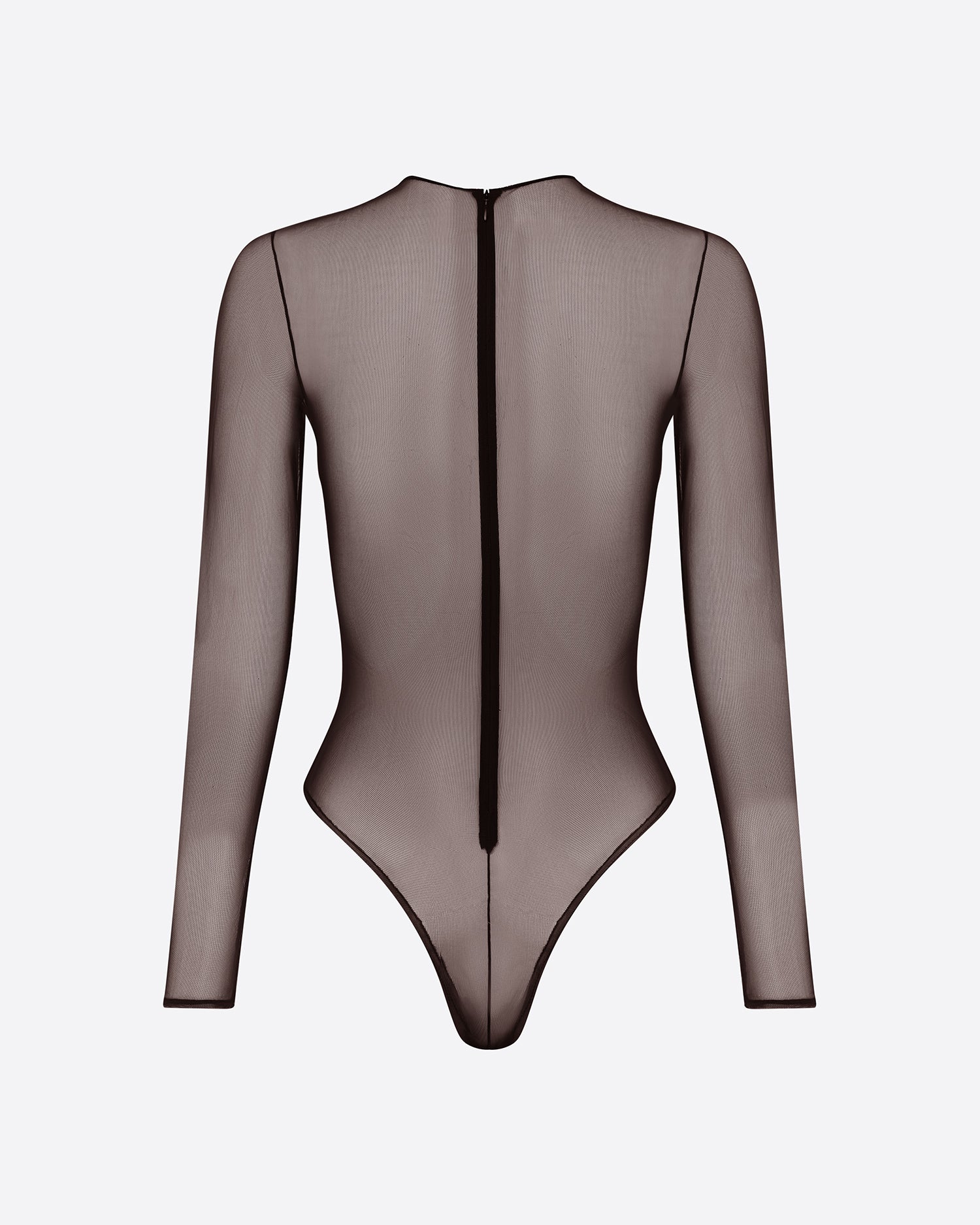 Long Sleeve Bodysuit in Fine Mesh - Image 4