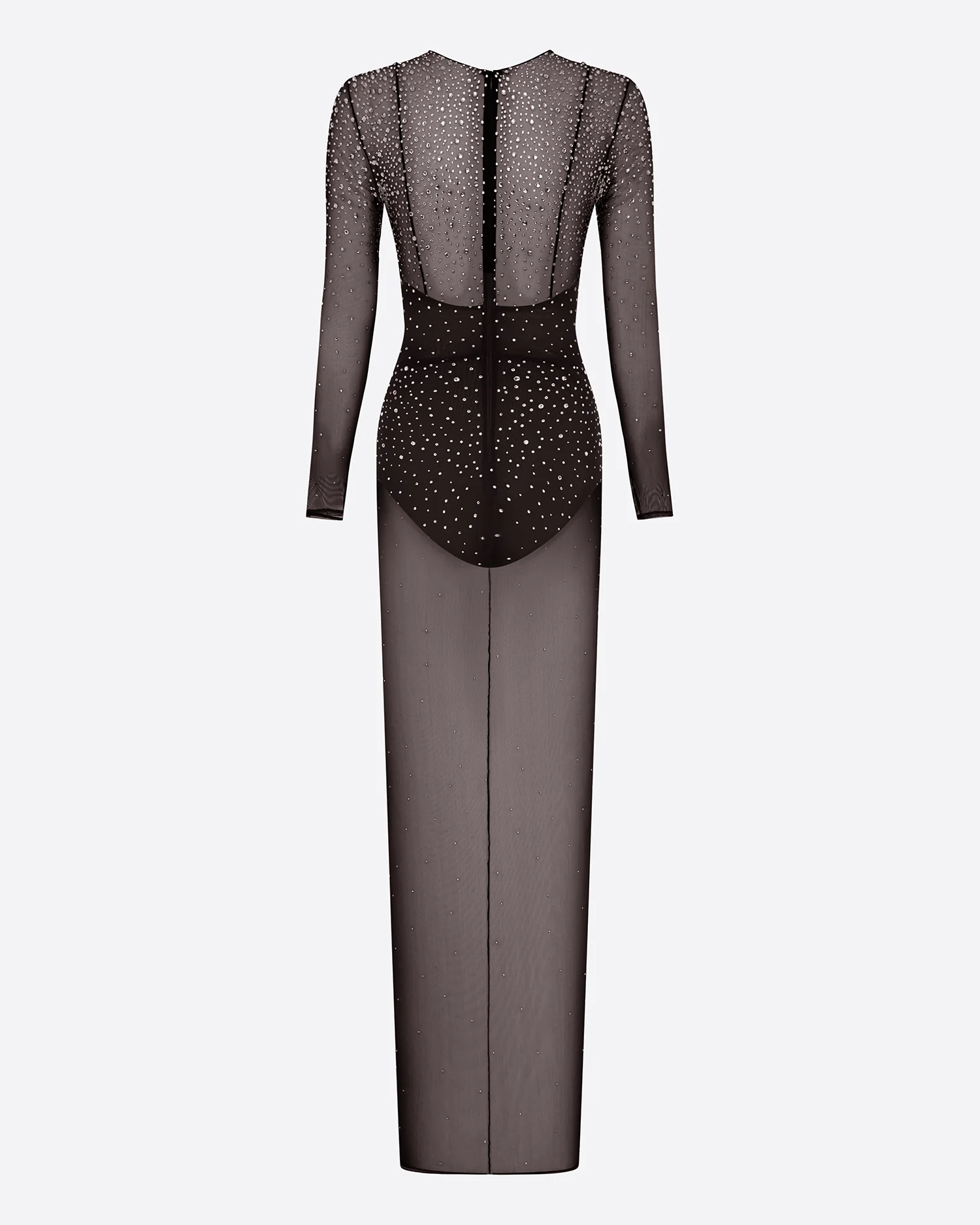 Long Sleeve Column in Crystal Mesh - Image 4
