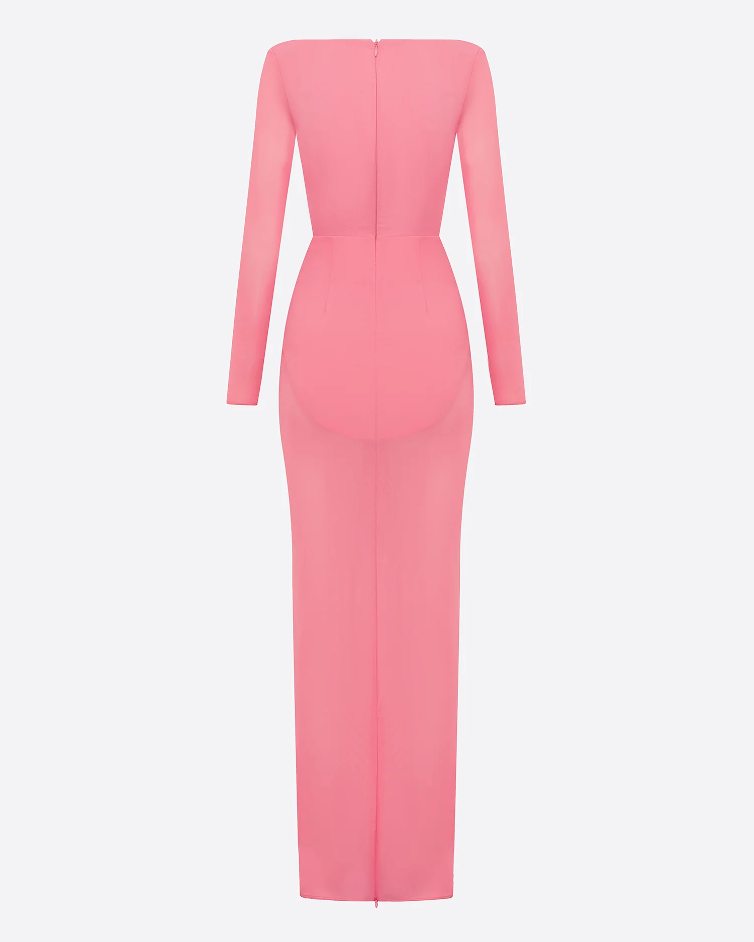 Long Sleeve Cupped Column in Stretch Mesh - Image 4