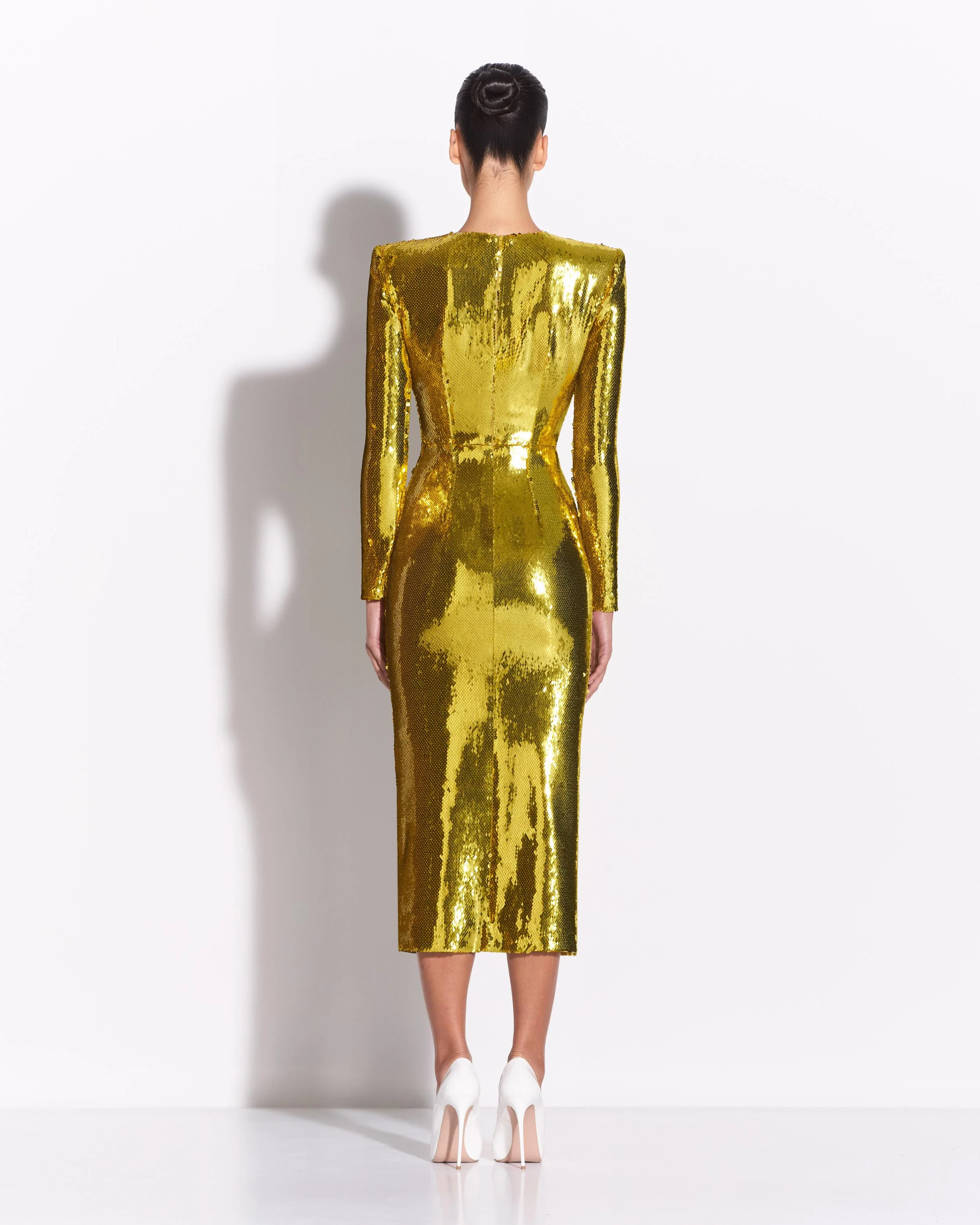 Long Sleeve Dress in Sequin - Image 2