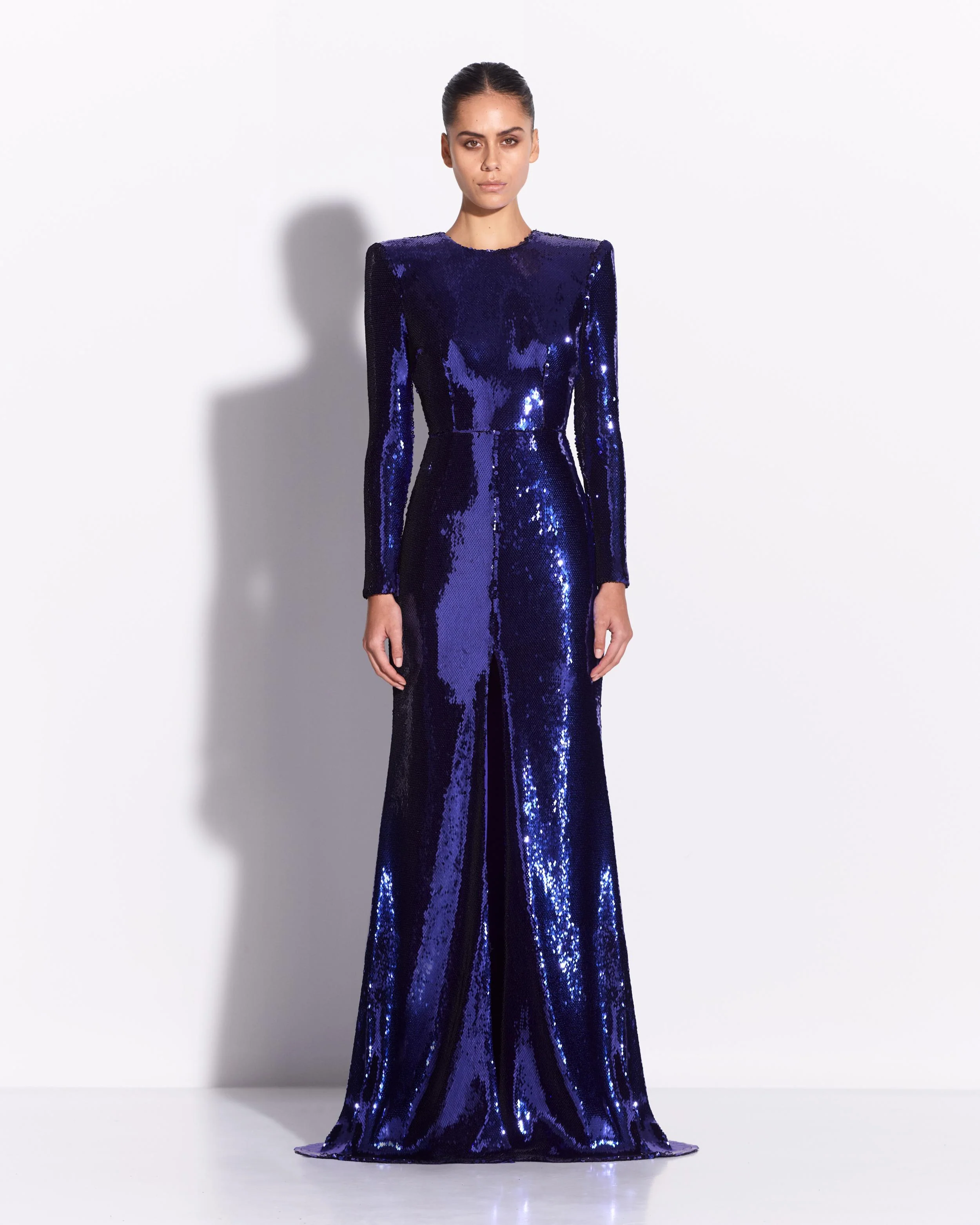 Long Sleeve Gown in Sequin