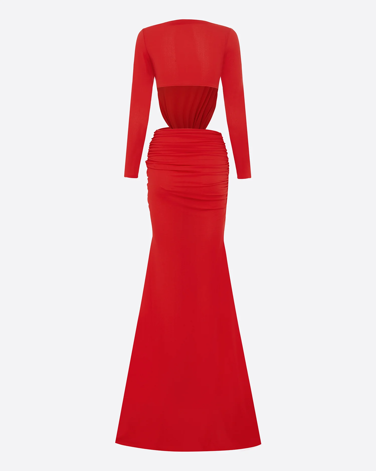 Long Sleeve Twist Gown in Crepe Jersey - Image 4