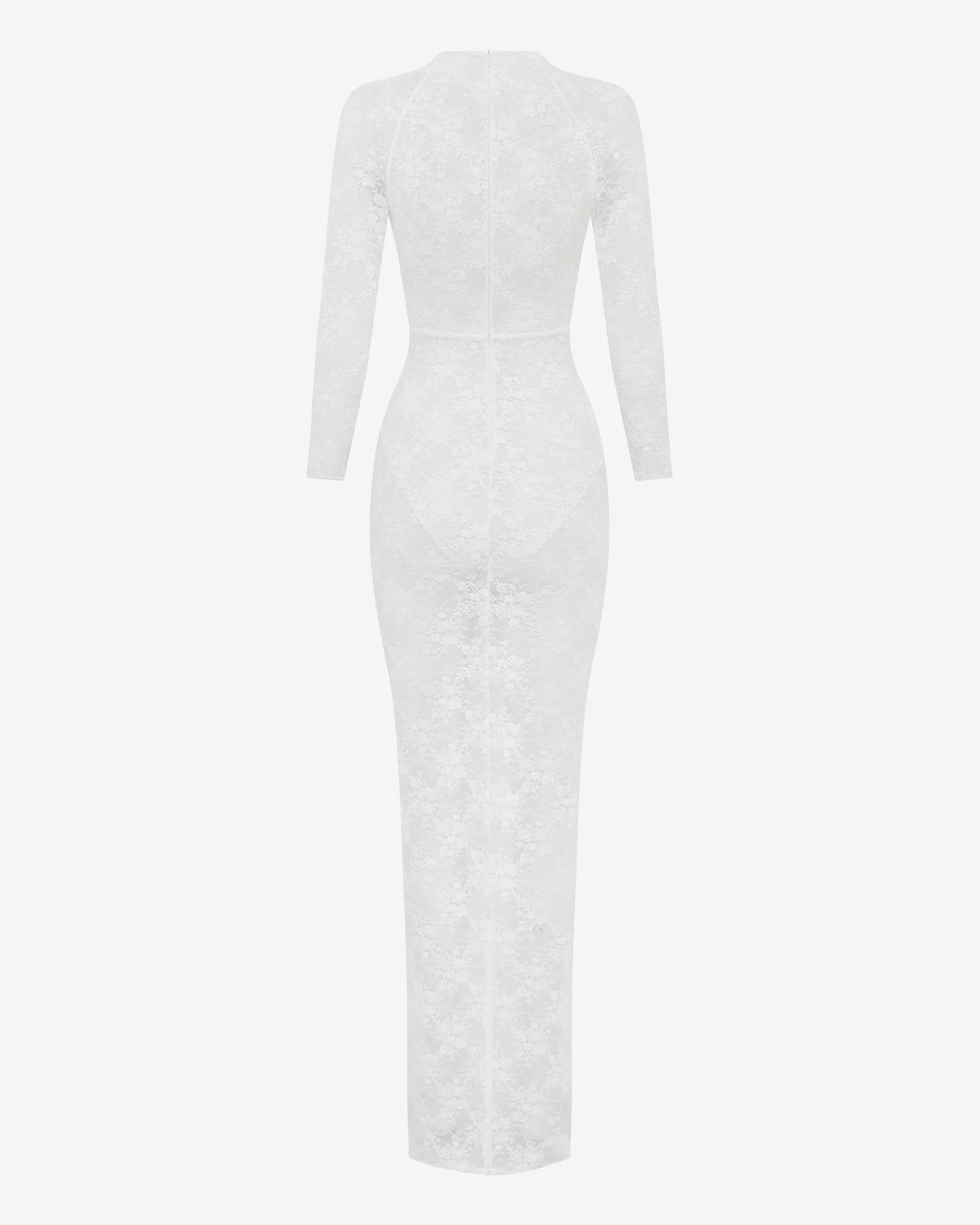 Long Sleeve Halter Column in Lace - Image 4