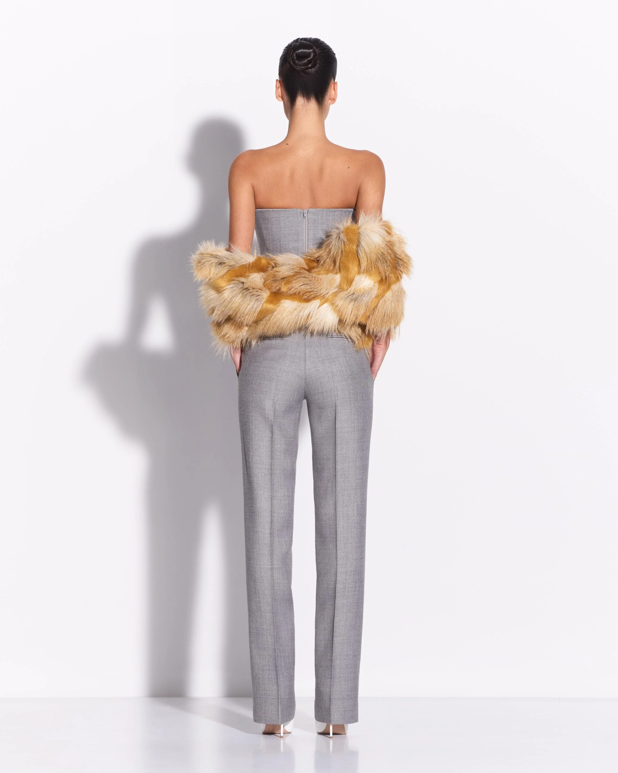 Longline Corset in Wool Suiting - Image 3