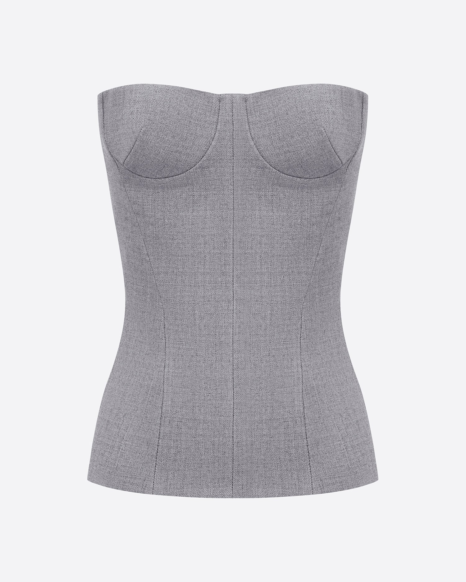Longline Corset in Wool Suiting - Image 4