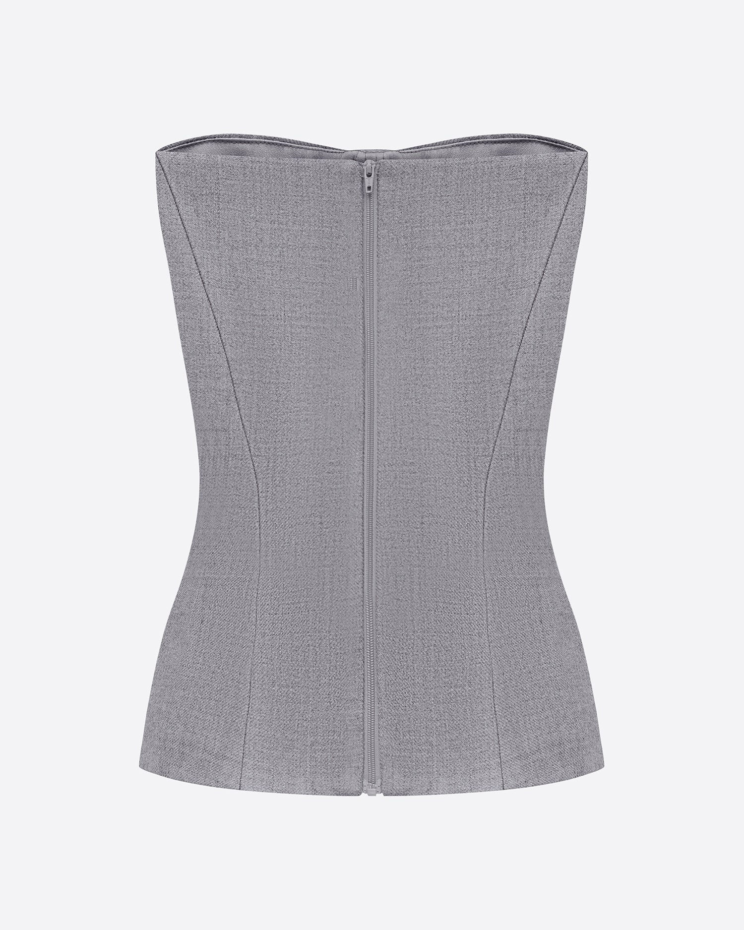 Longline Corset in Wool Suiting - Image 5