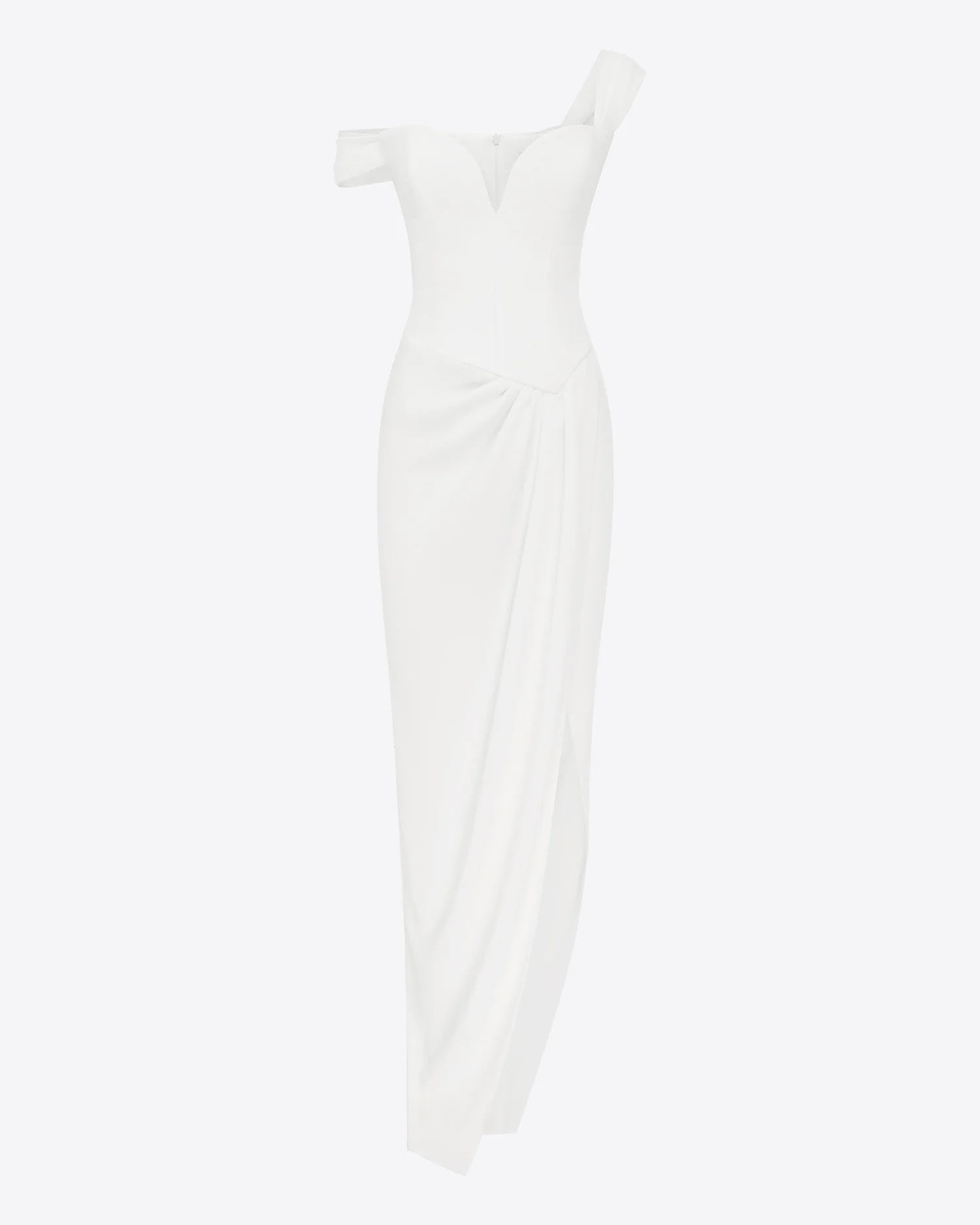 Longline Sweetheart Corset Drape Gown in Crepe - Image 3