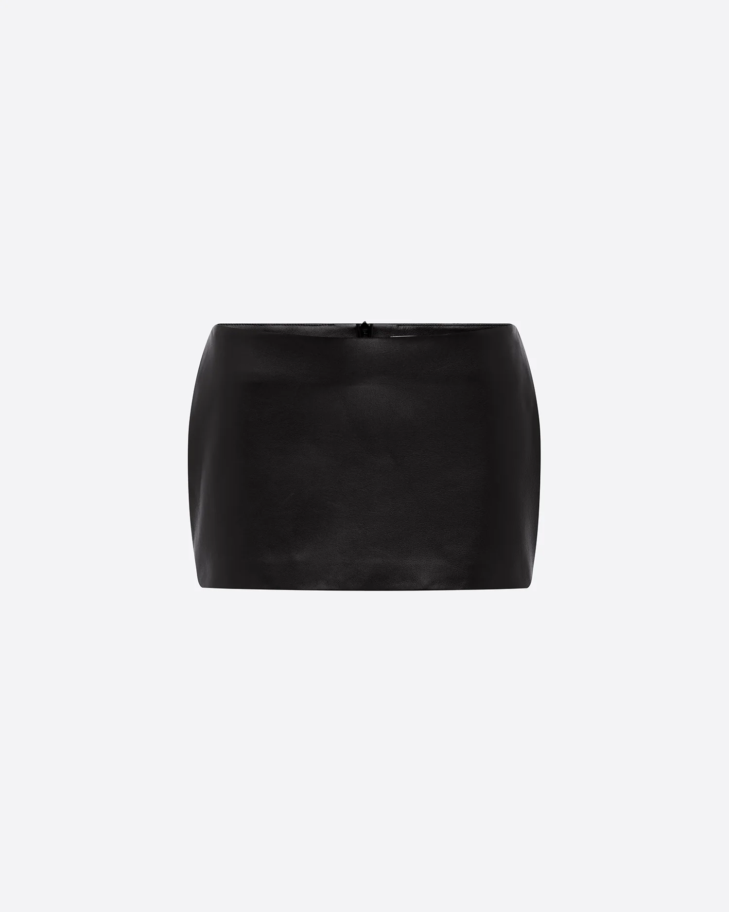 Low Rise Mini Skirt in Leather - Image 3