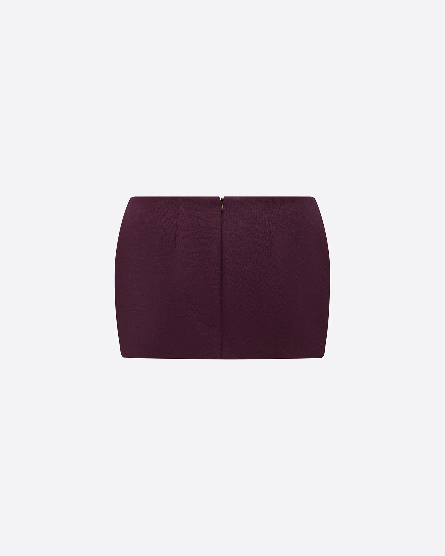 Low Rise Mini Skirt in Wool Suiting - Image 4