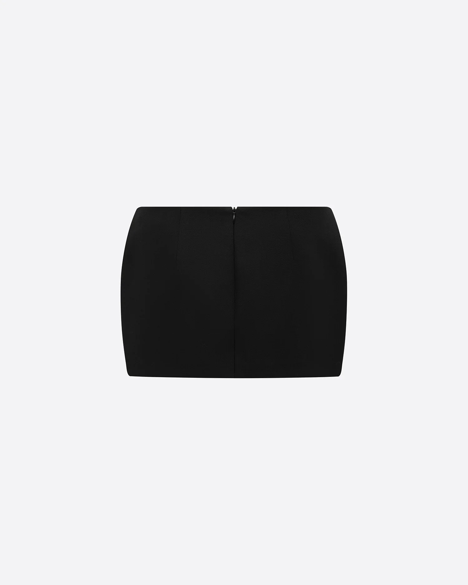 Low Rise Mini Skirt in Wool Suiting - Image 4