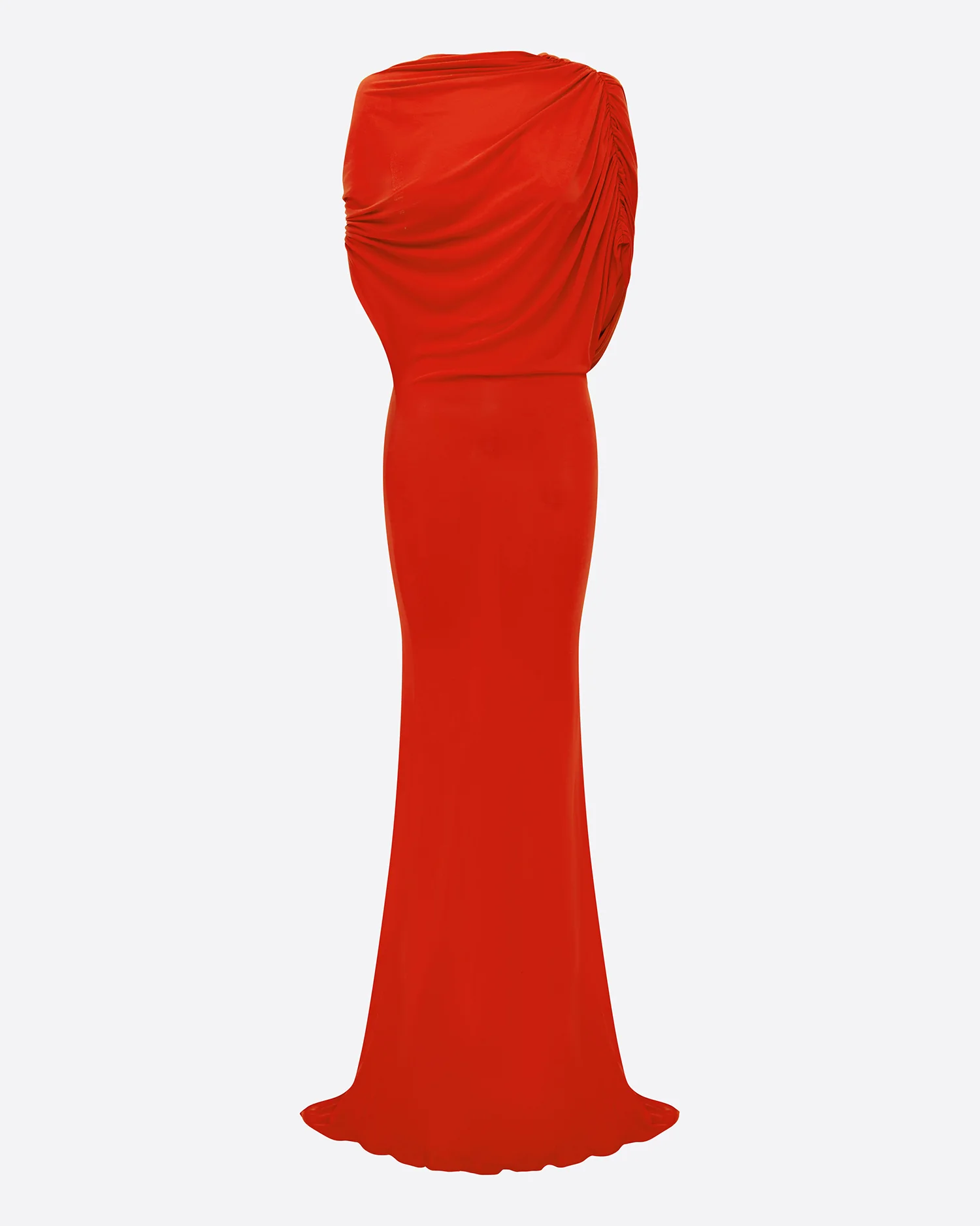 Off Shoulder Cape Gown in Dry Jersey - Image 4