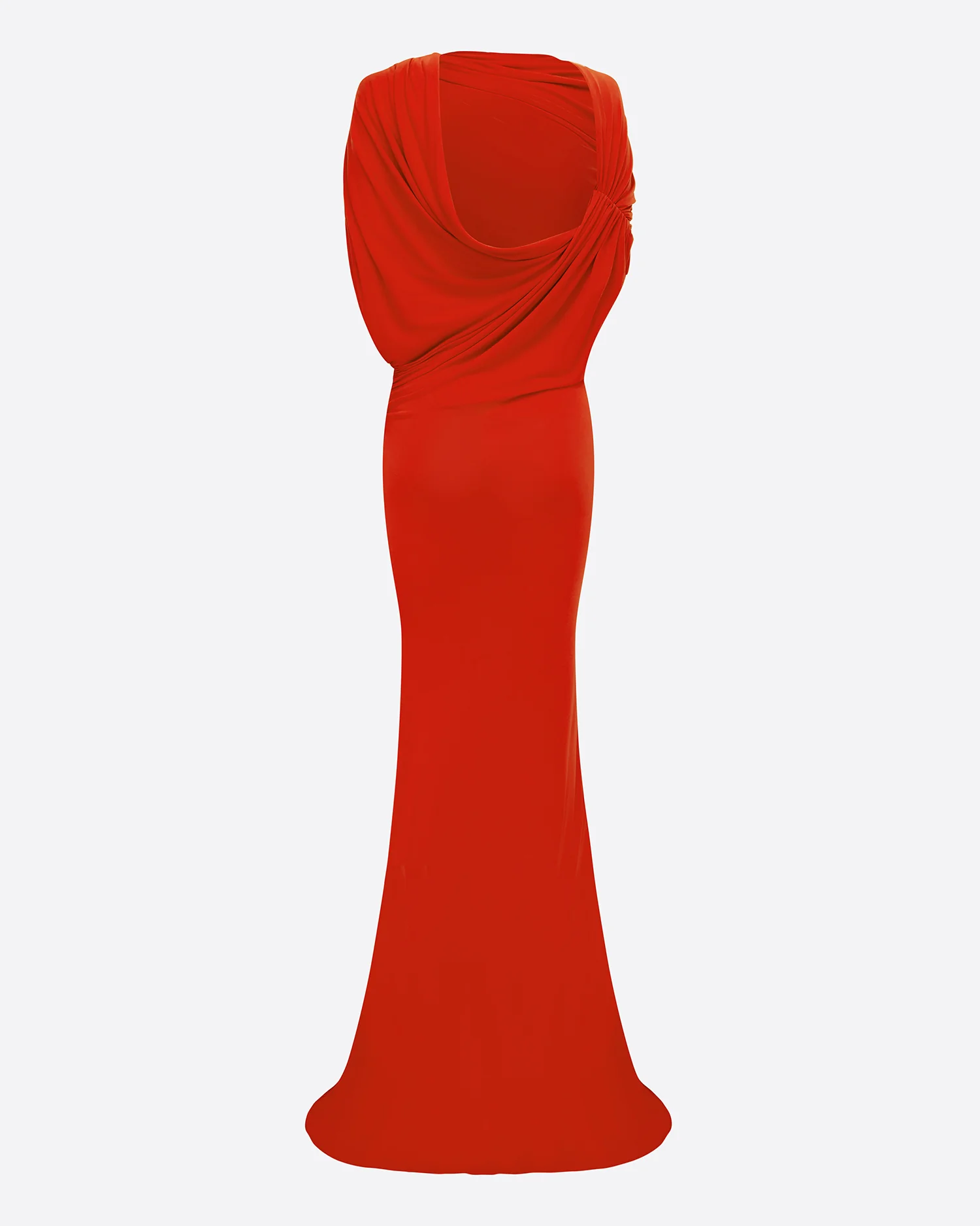 Off Shoulder Cape Gown in Dry Jersey - Image 5