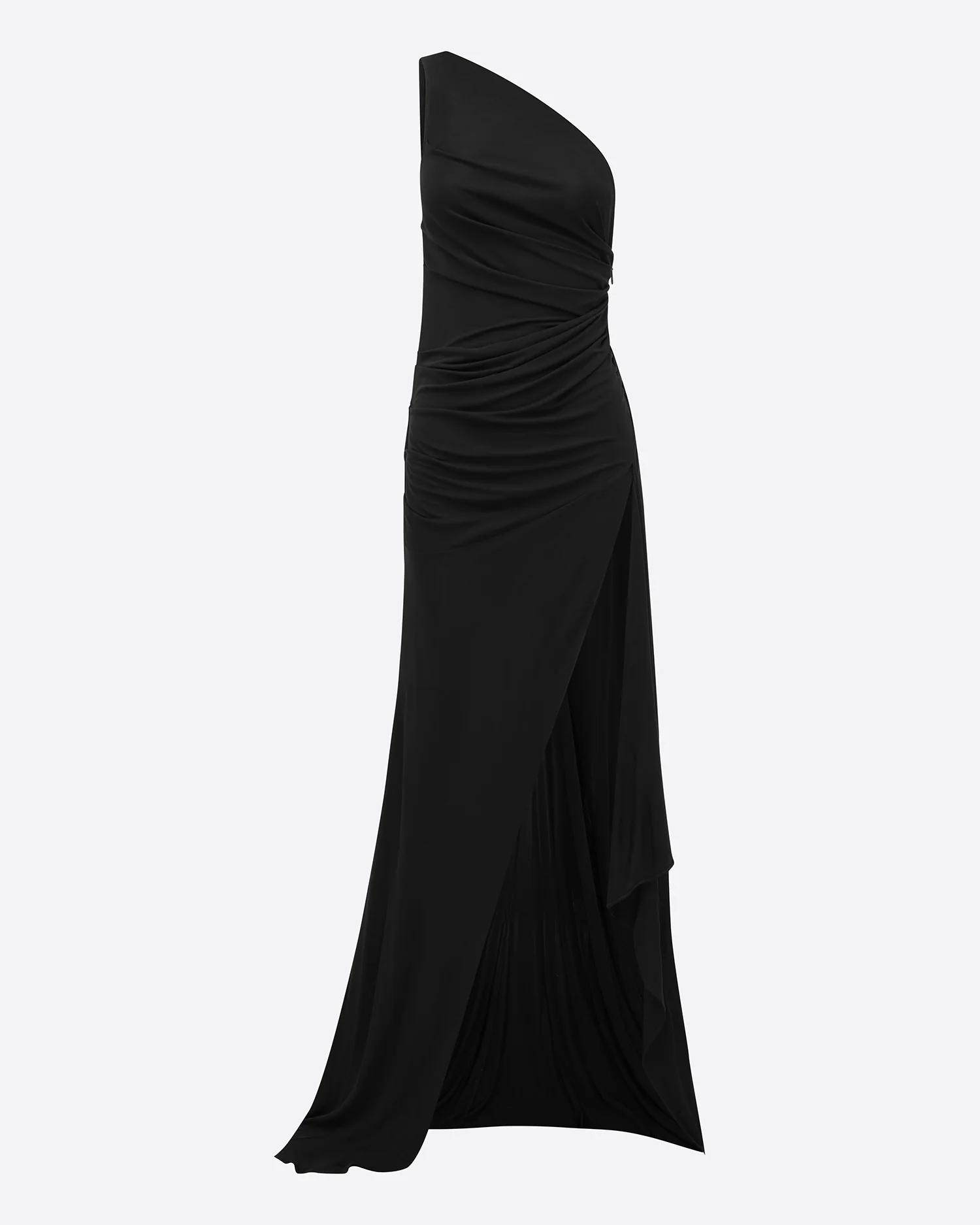 One Shoulder Drape Gown in Dry Jersey - Image 3