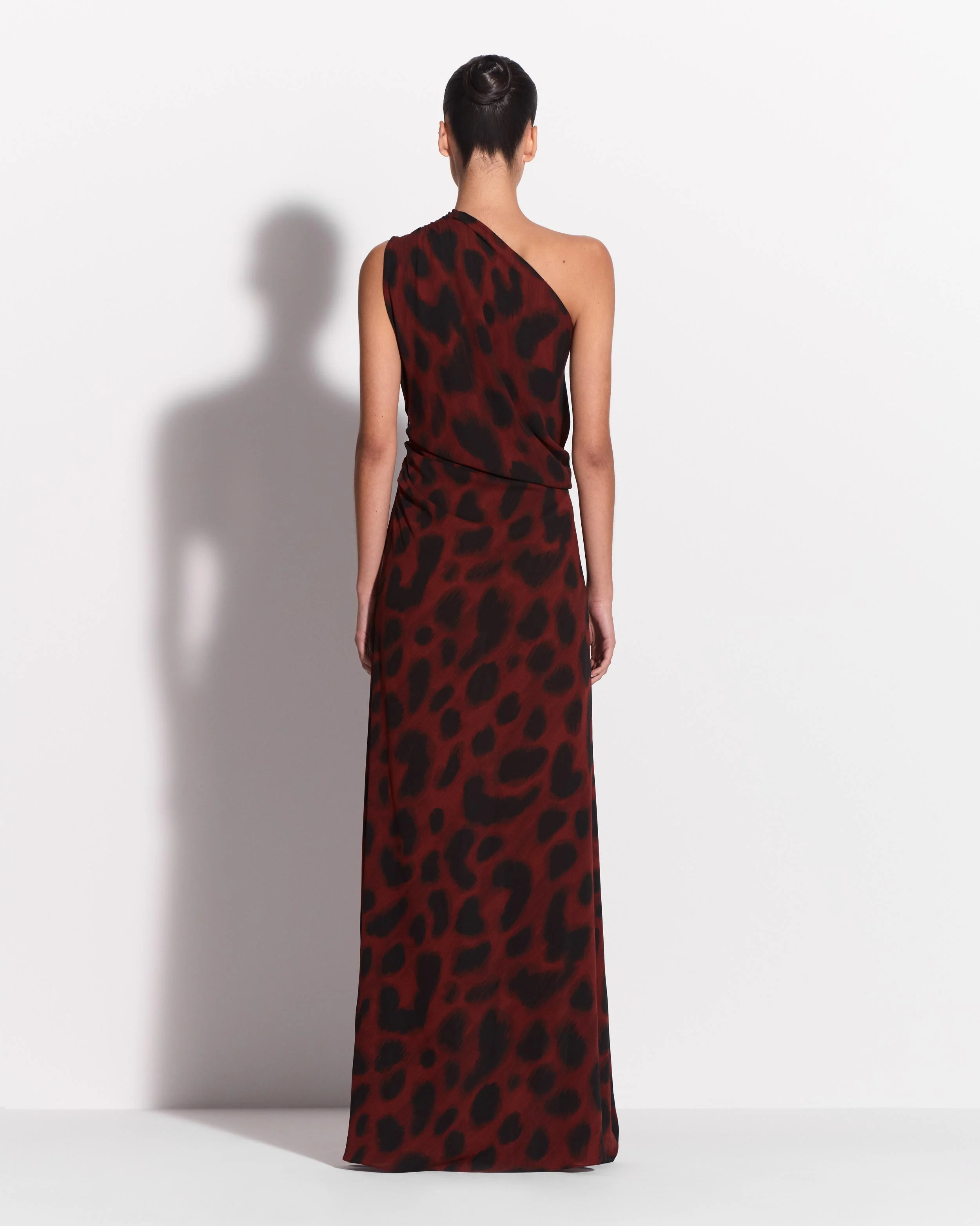 One Shoulder Drape Gown in Silk Georgette - Image 2