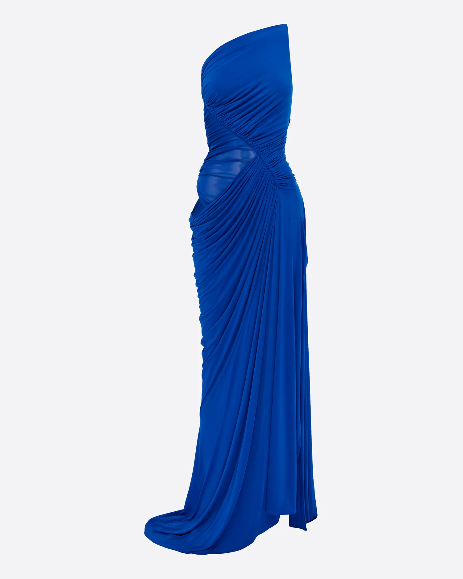 One Shoulder Ruched Gown in Jersey - Image 3
