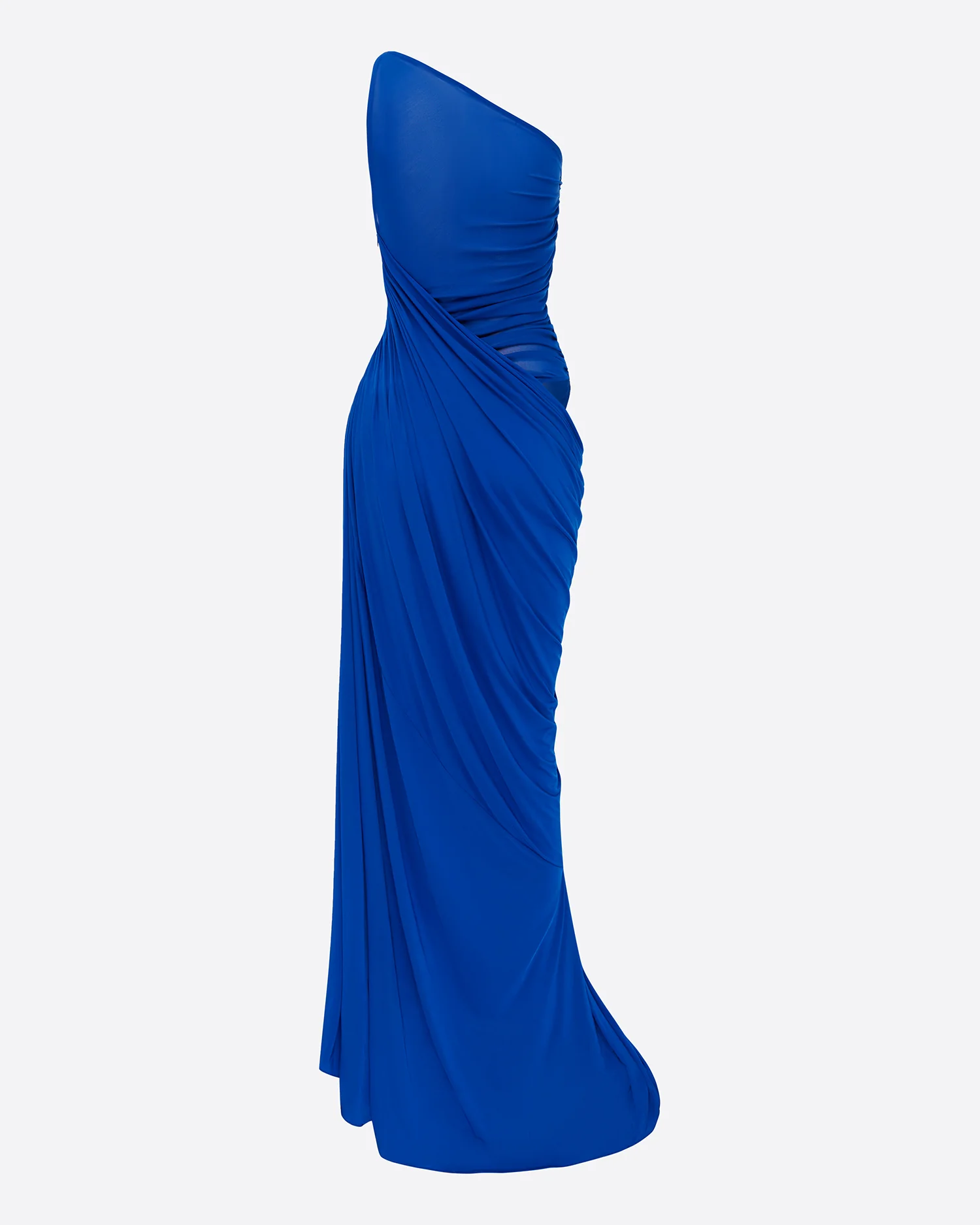 One Shoulder Ruched Gown in Jersey - Image 4