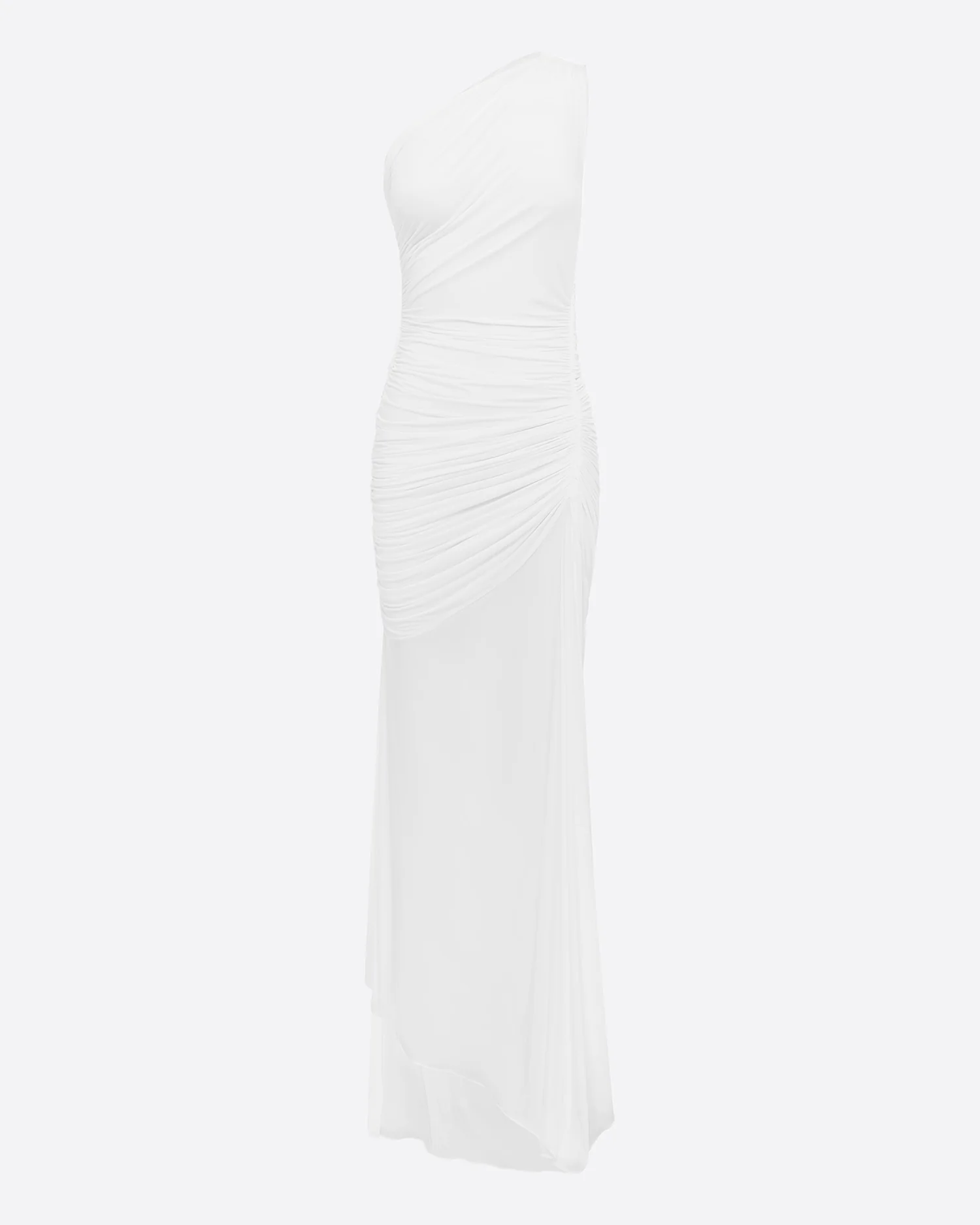One Shoulder Ruched Gown in Jersey - Image 3