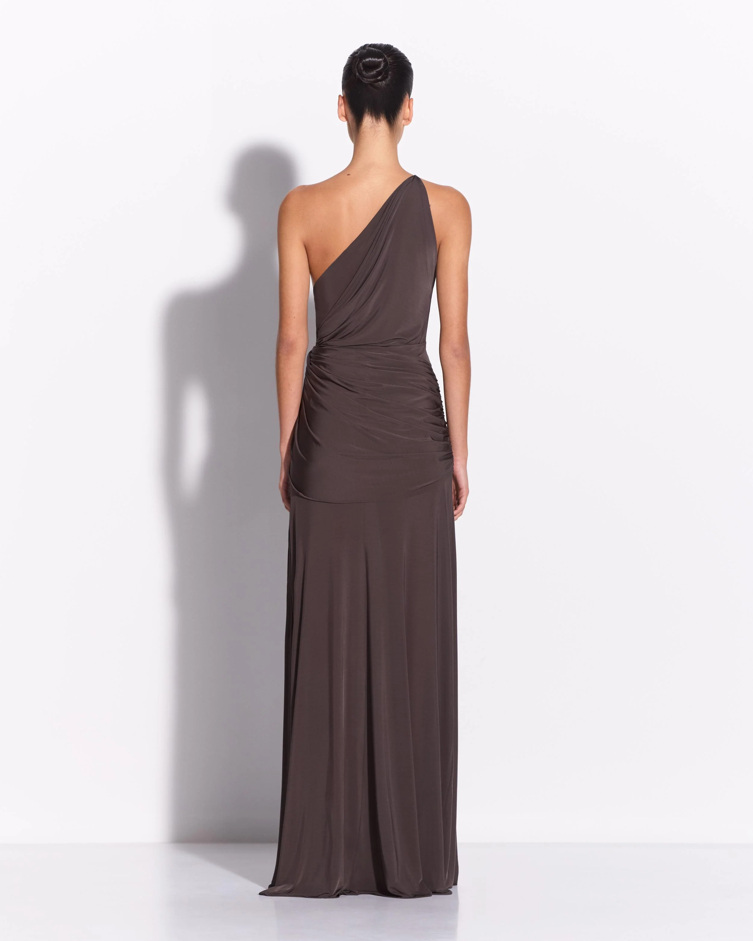 One Shoulder Twist Gown in Jersey - Image 3