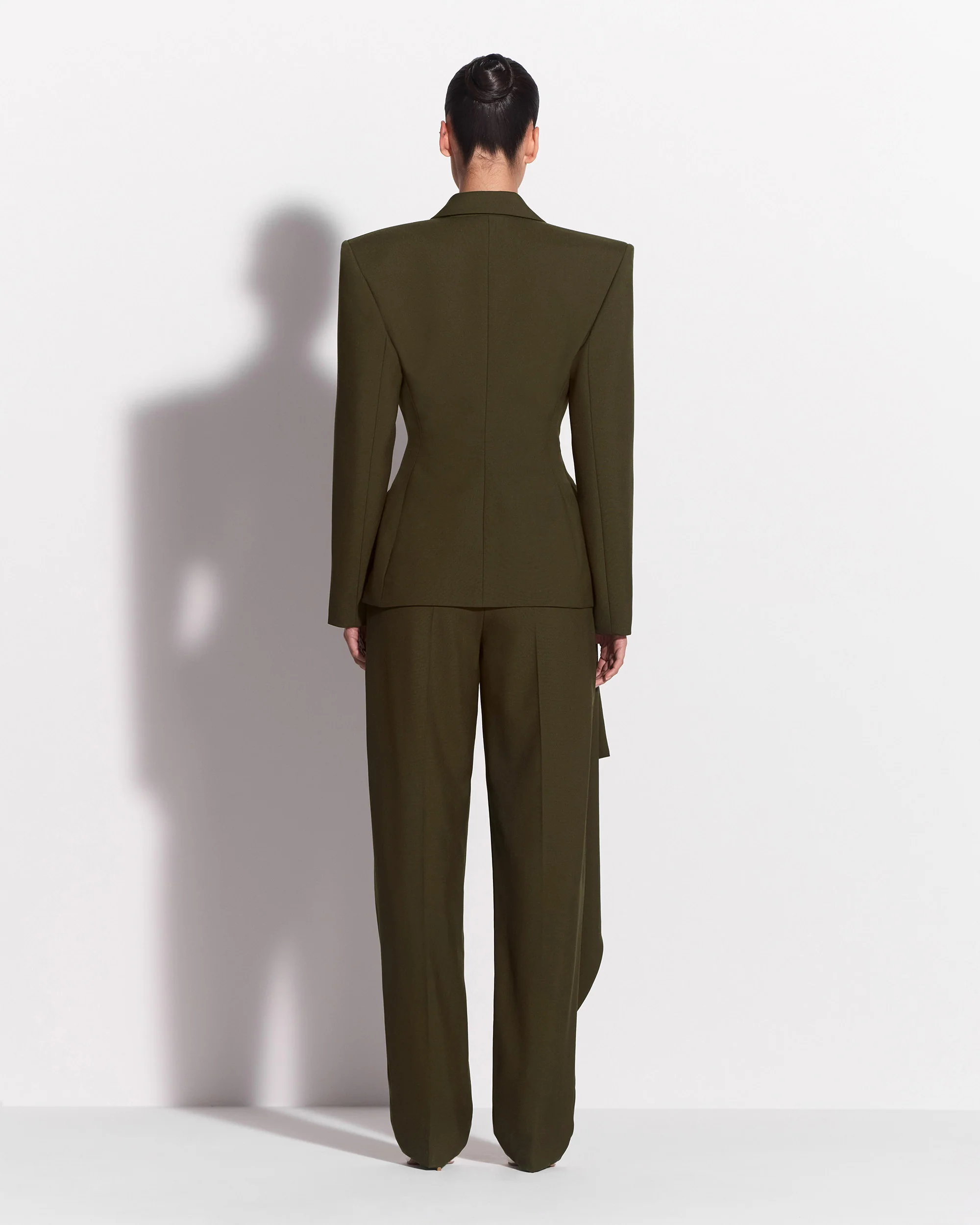 Single Breasted Contour Blazer in Wool Suiting - Image 3
