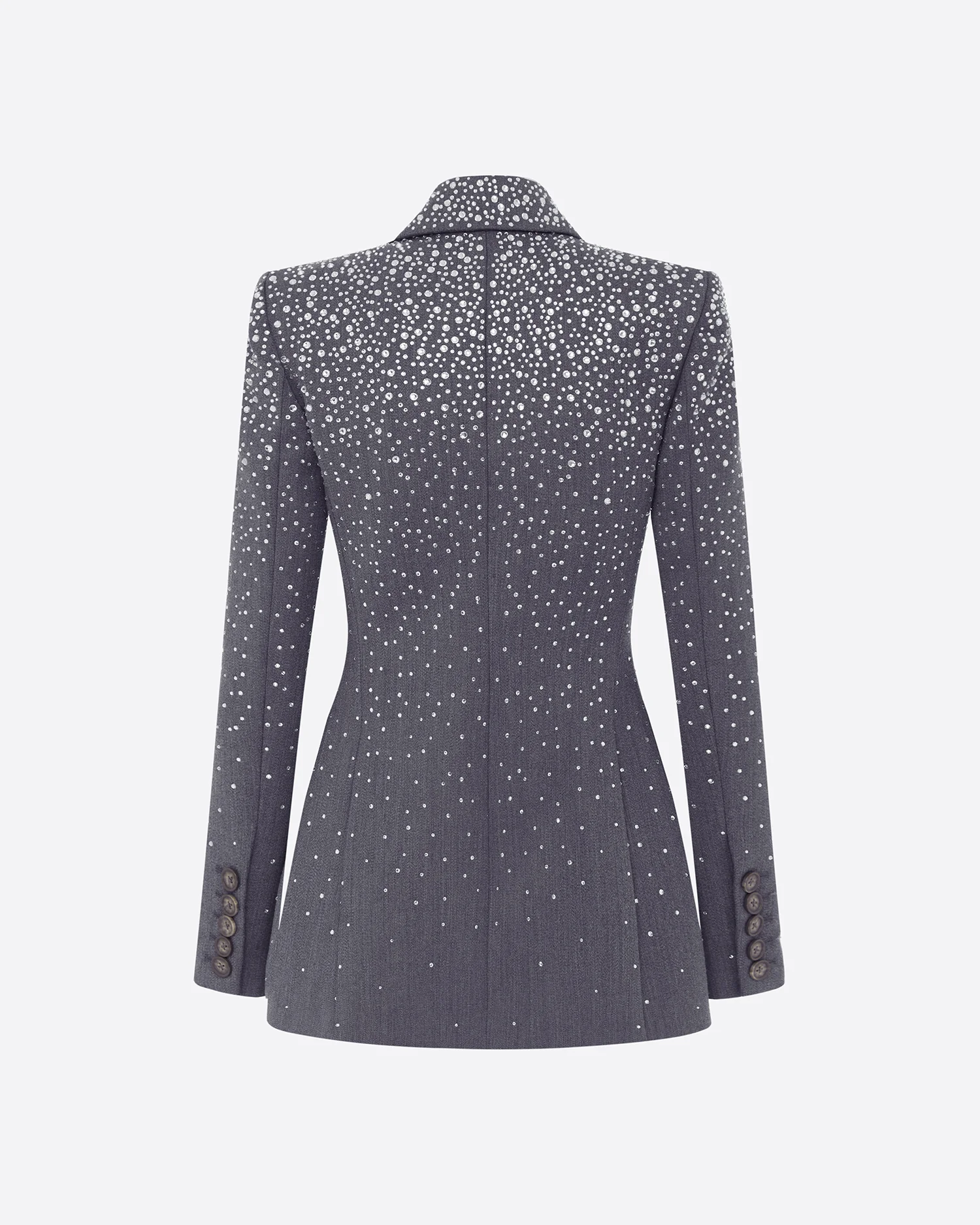 Single Breasted Fitted Blazer in Crystal Suiting - Image 4