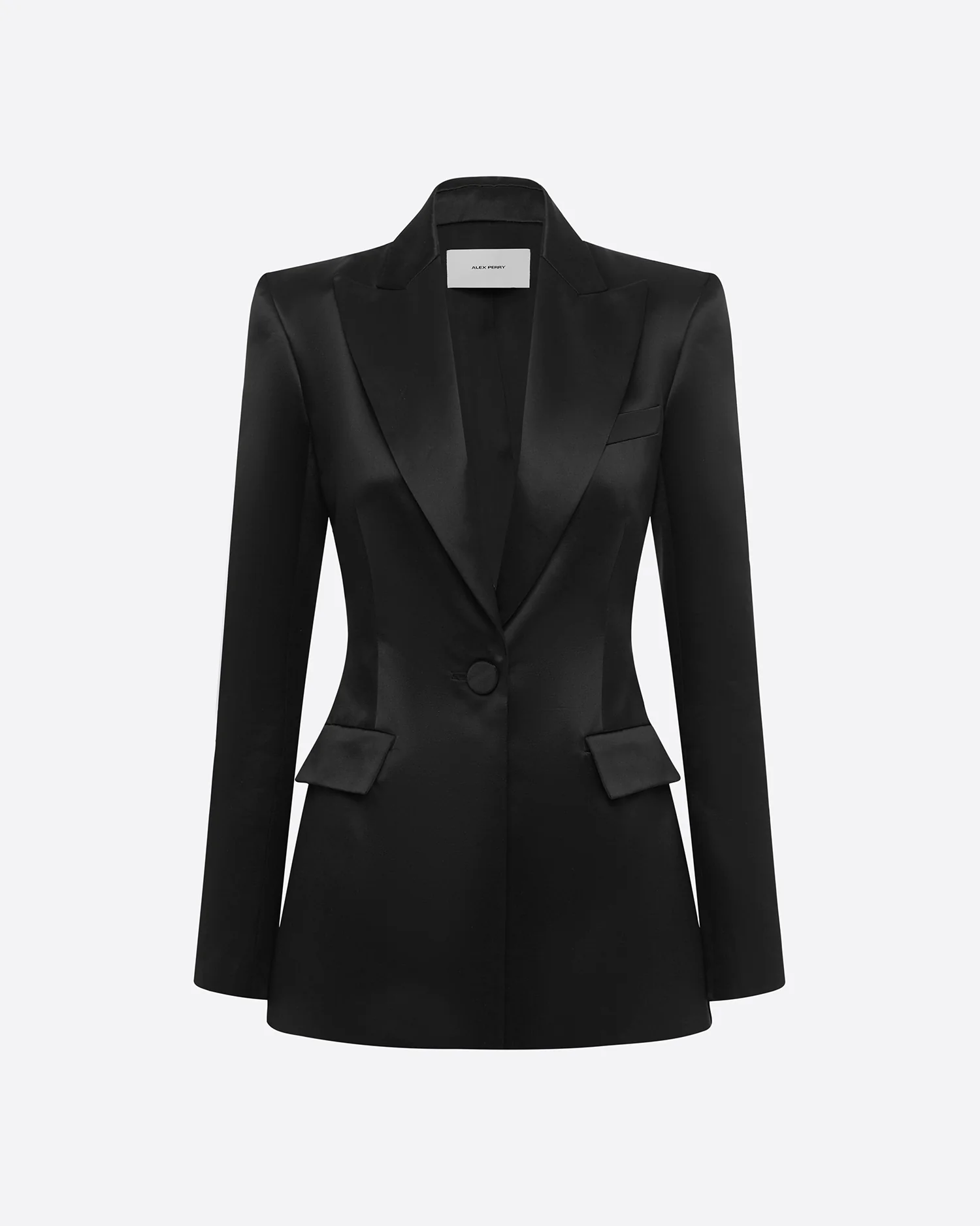 Single Breasted Fitted Blazer in Duchess Satin - Image 3