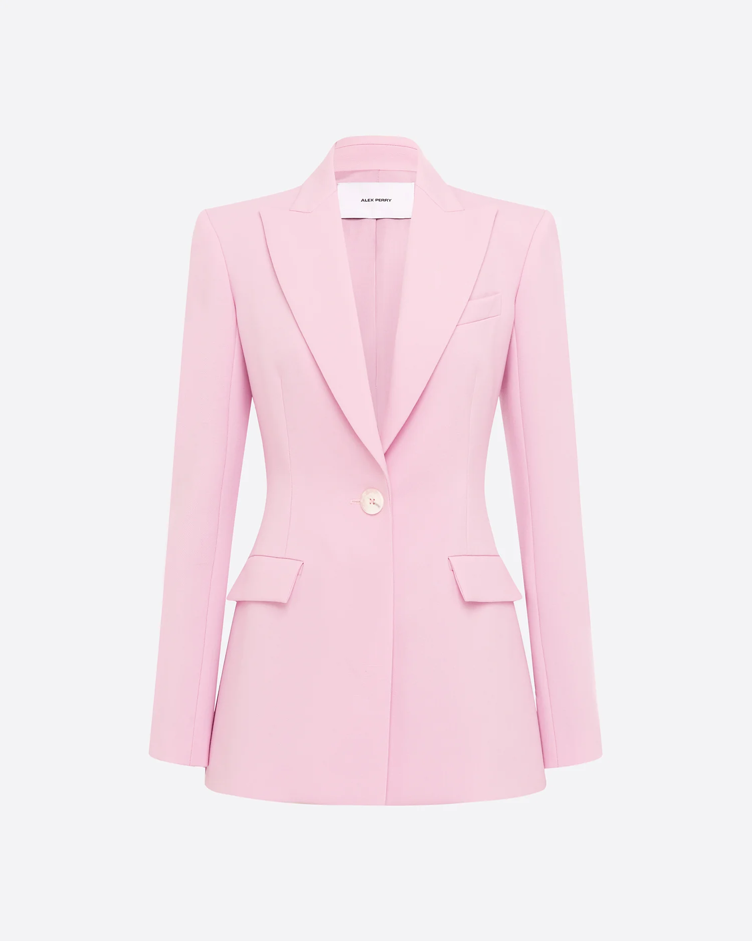 Single Breasted Fitted Blazer in Wool Suiting - Image 3