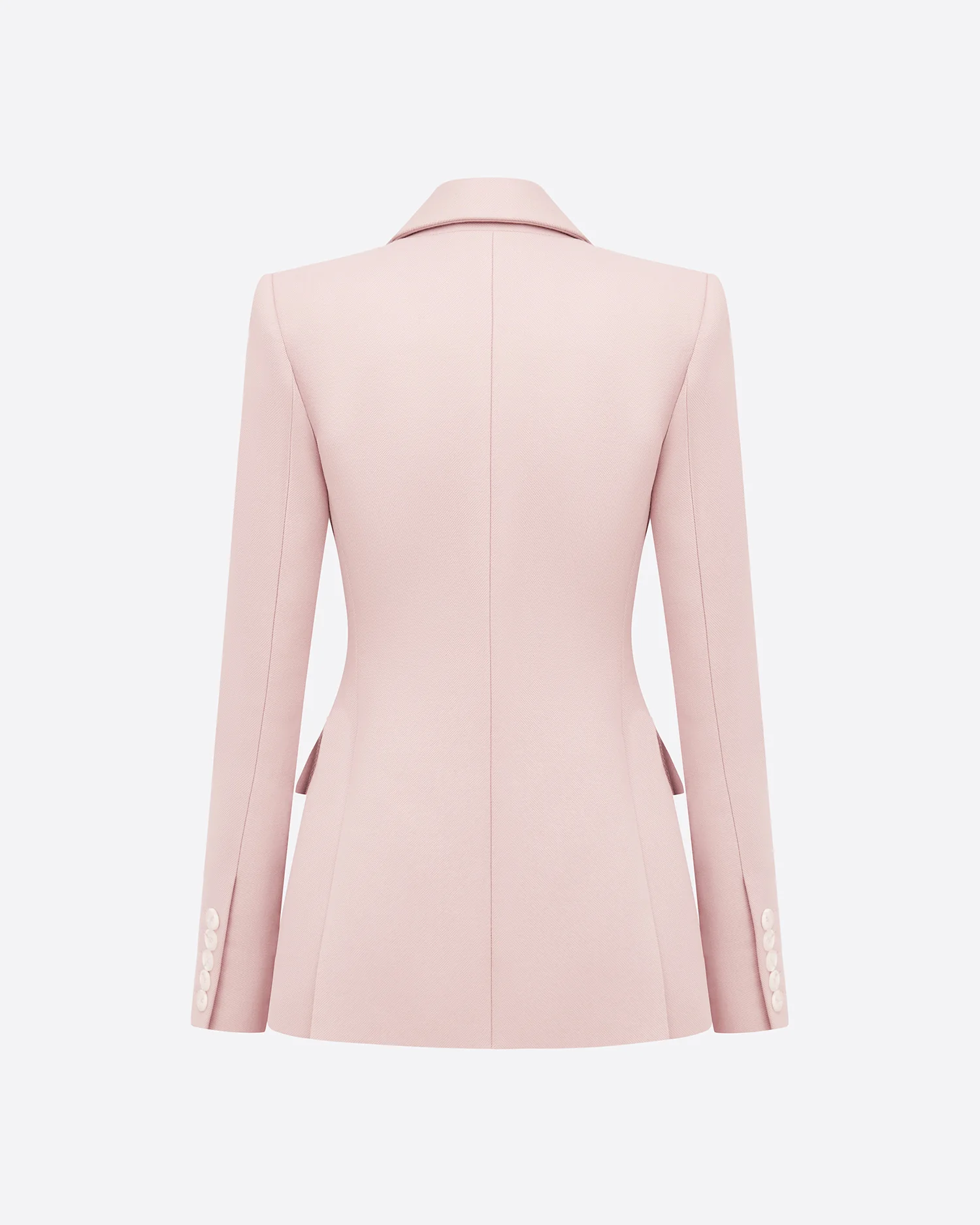 Single Breasted Fitted Blazer in Wool Suiting - Image 4