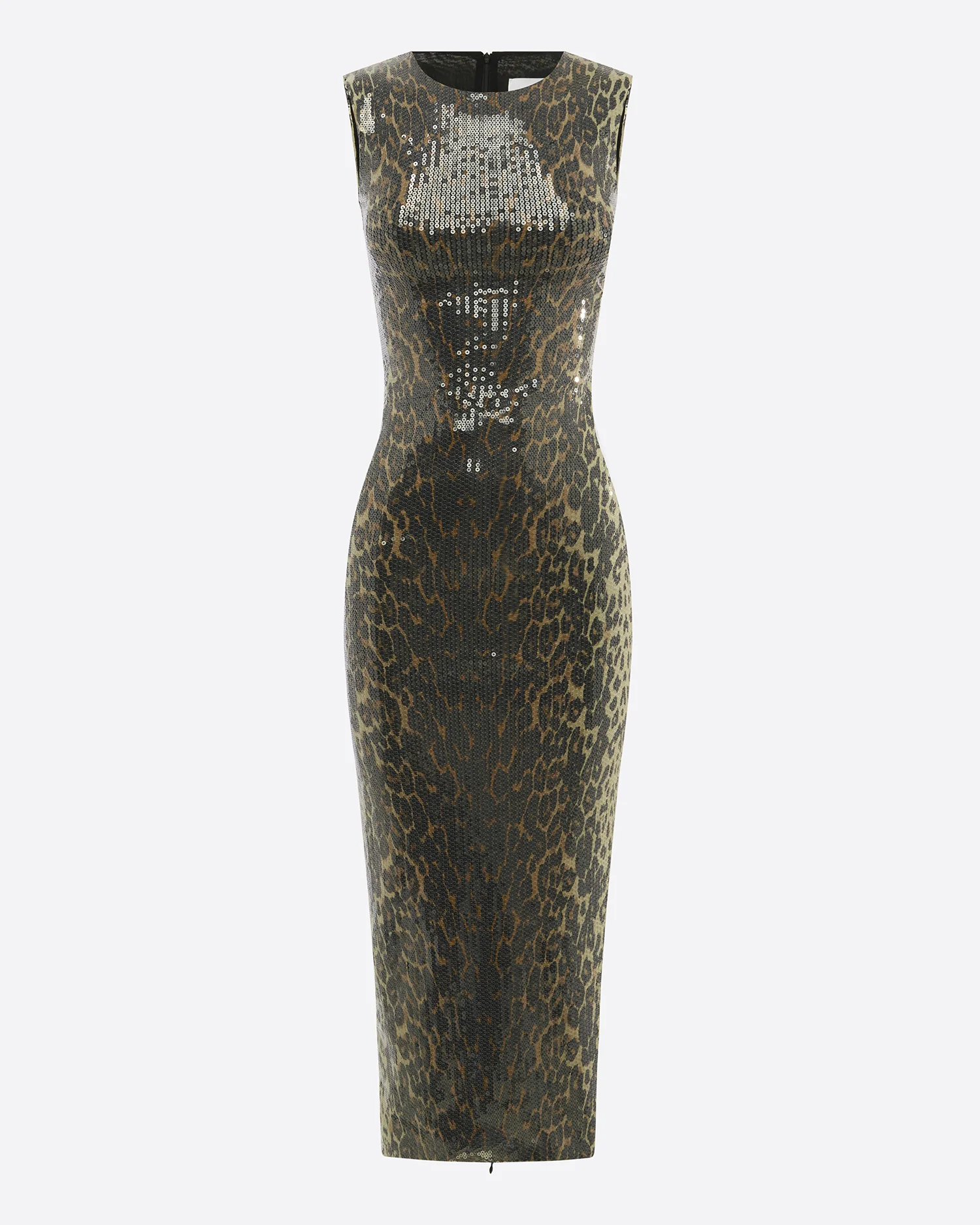 Sleeveless Dress in Sequin Stretch Mesh - Image 4