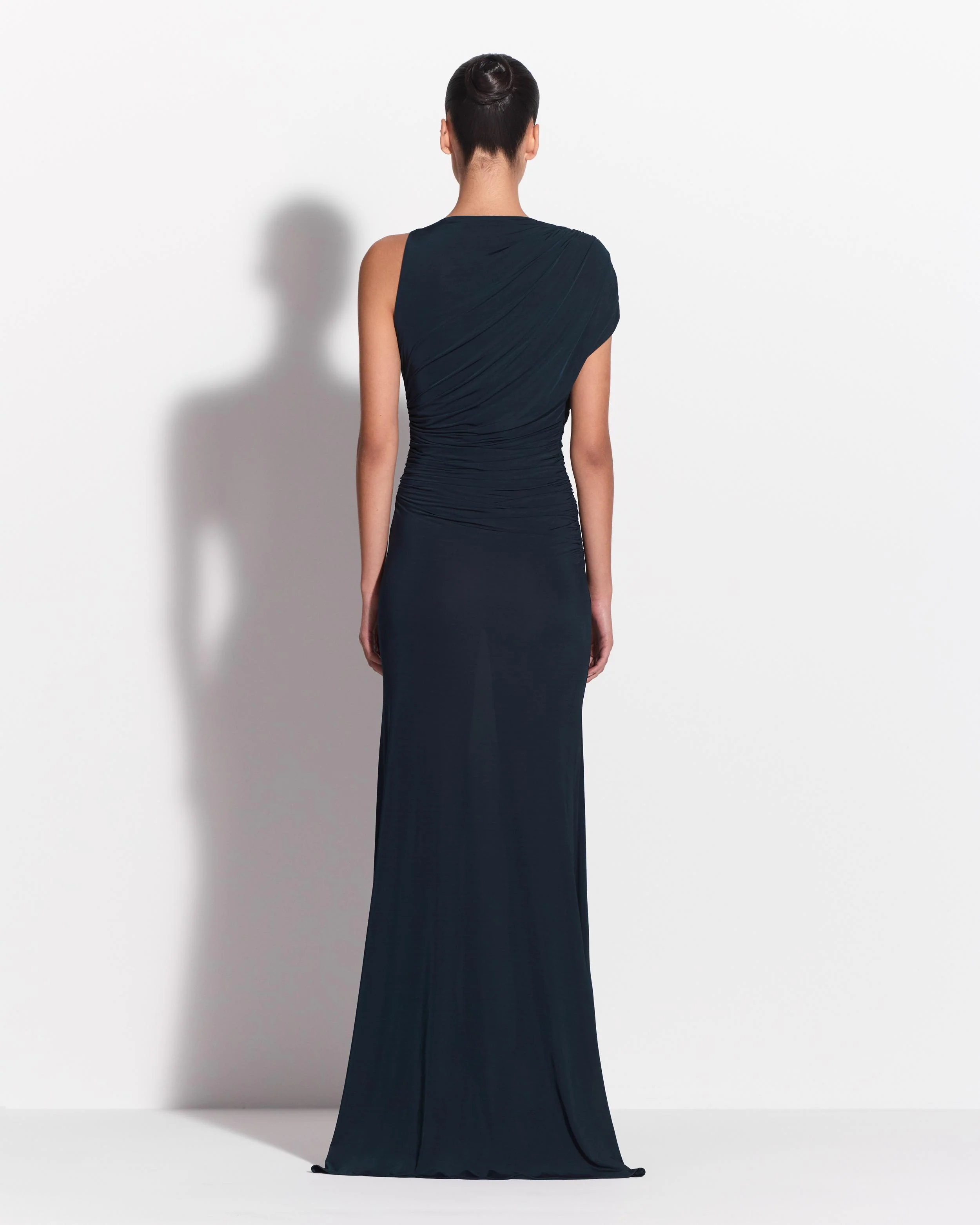 Sleeveless Ruched Gown in Jersey - Image 3