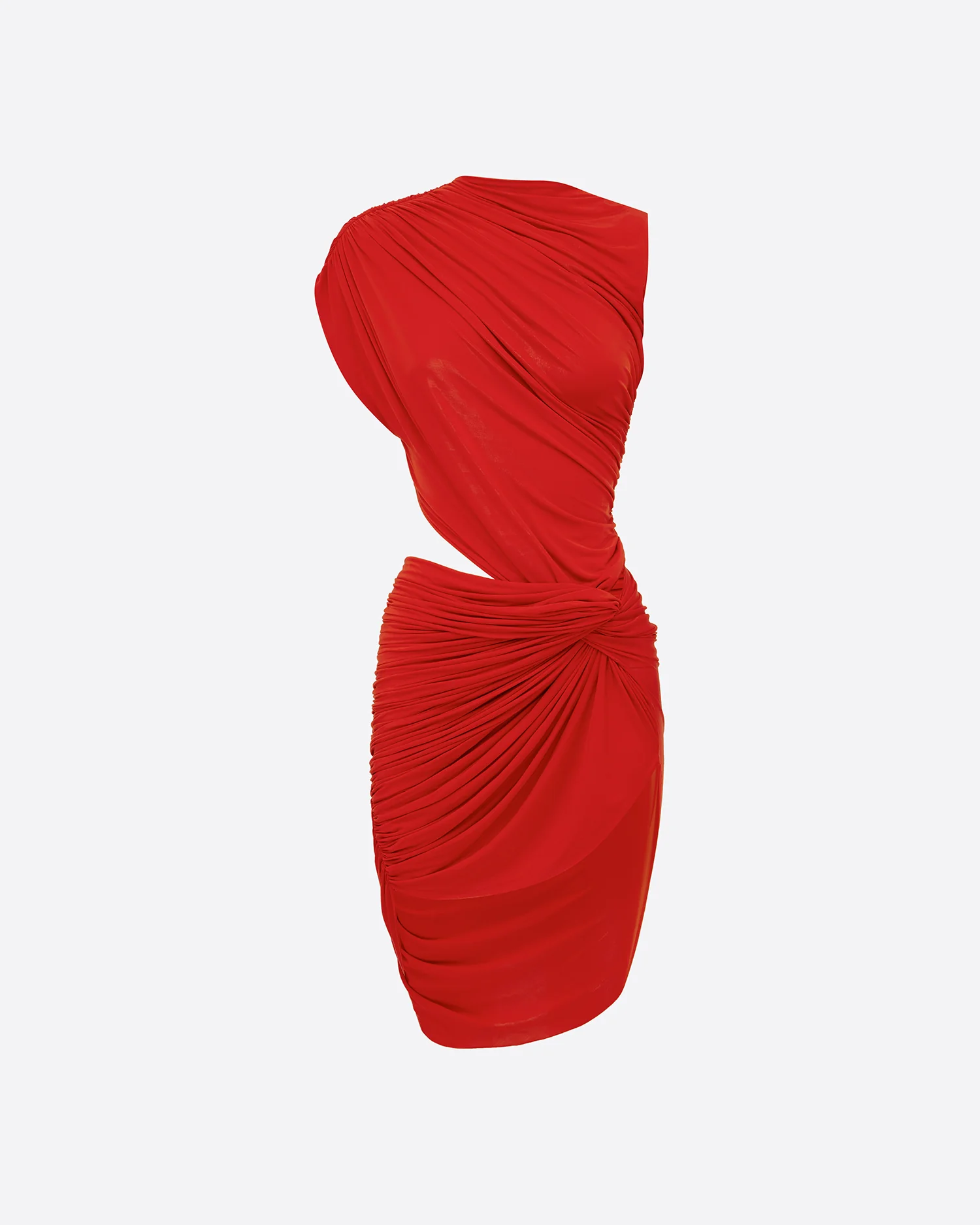 Sleeveless Twist Mini Dress in Jersey - Image 3