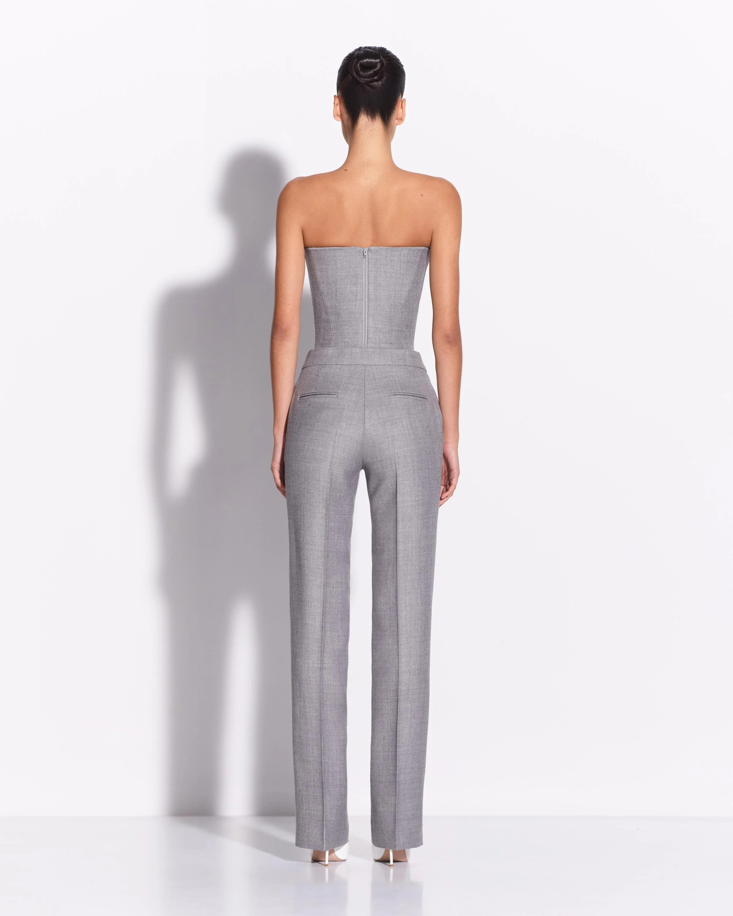 Straight Trouser in Wool Suiting - Image 2