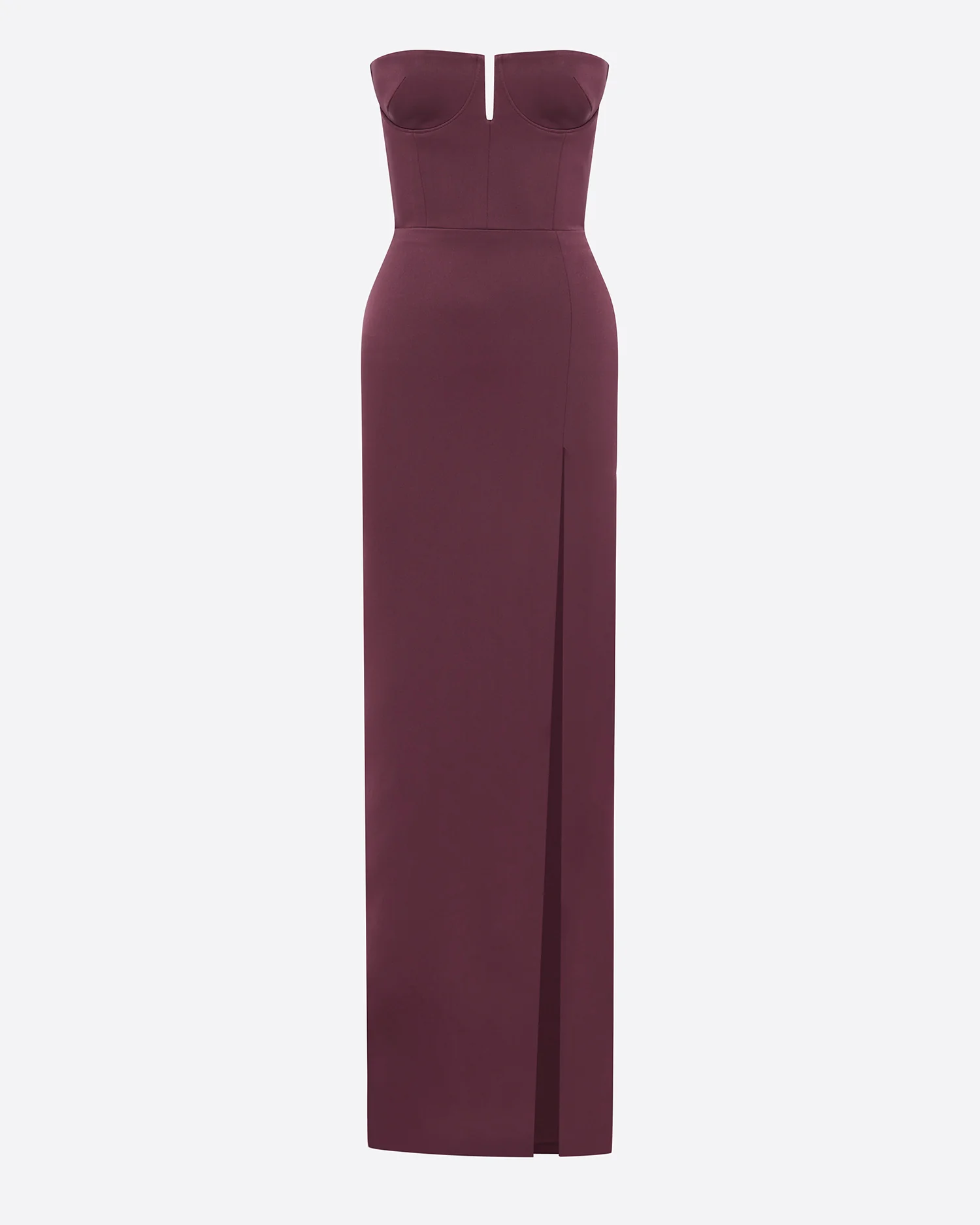 Strapless Cup Column in Satin Crepe - Image 4