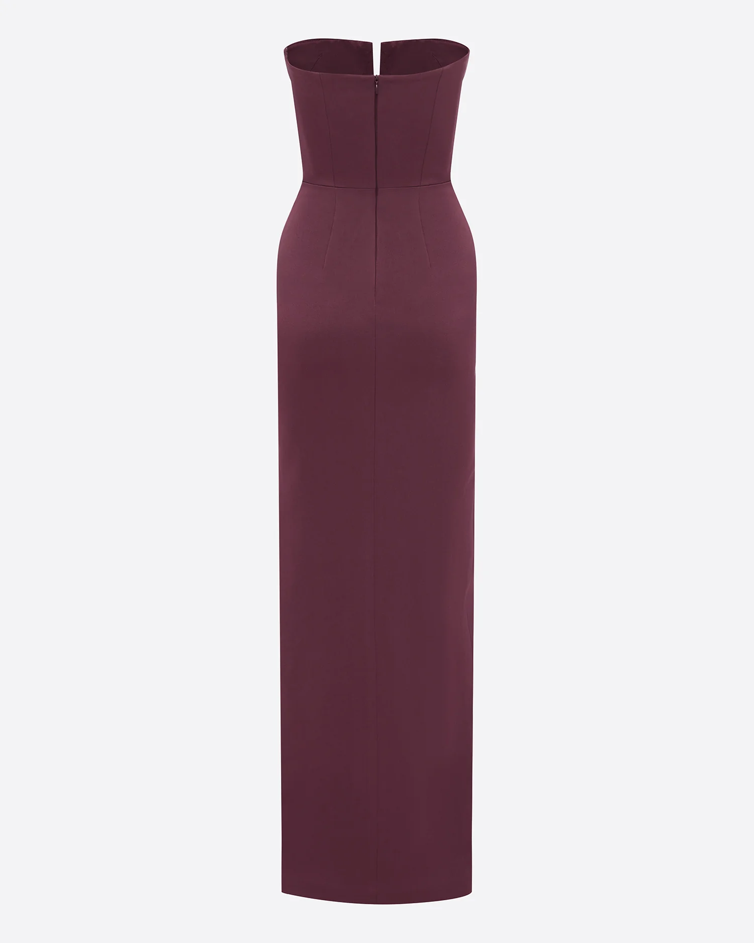 Strapless Cup Column in Satin Crepe - Image 5